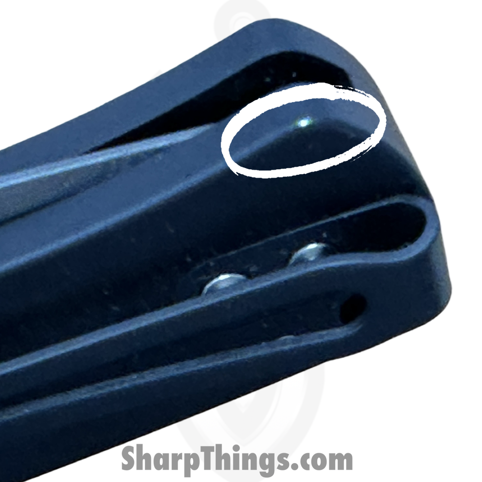 ProTech - Blemish - Whiskers - BR1.51 Damascus - Tuxedo - Nichols Damascus - Black Handle Ivory Micarta Patterned bolster - Image 9