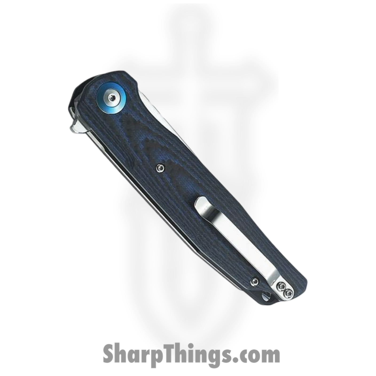 Bestech Knives - BTKG19C - Ascot - Folding Knife - D2 Satin Drop Point - G10 - Blue Black - Image 2