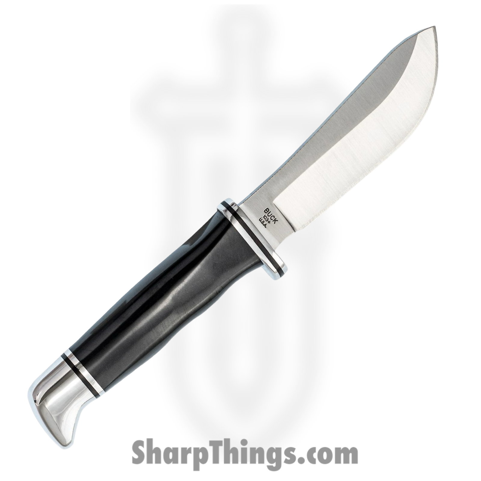 Buck - BU103 - Skinner - Fixed Blade Knife - 420 HC Satin Clip Point - Phenolic - Black Silver - Image 2