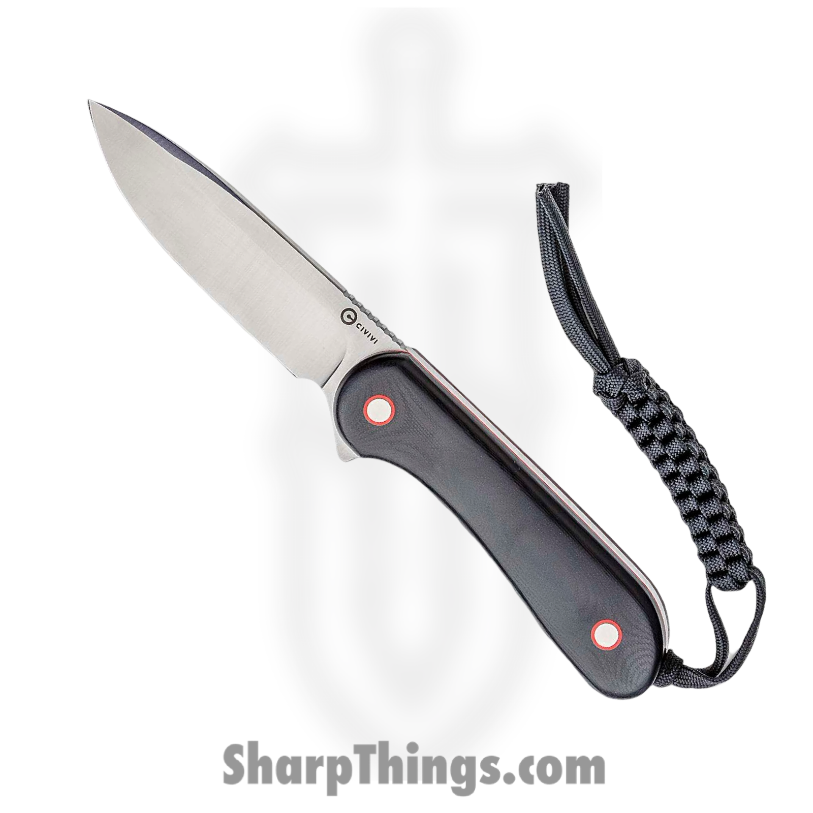 Civivi - CIVC2104A - Elementum - Fixed Blade Knife - 10Cr15CoMoV Satin Drop Point - G10 - Black