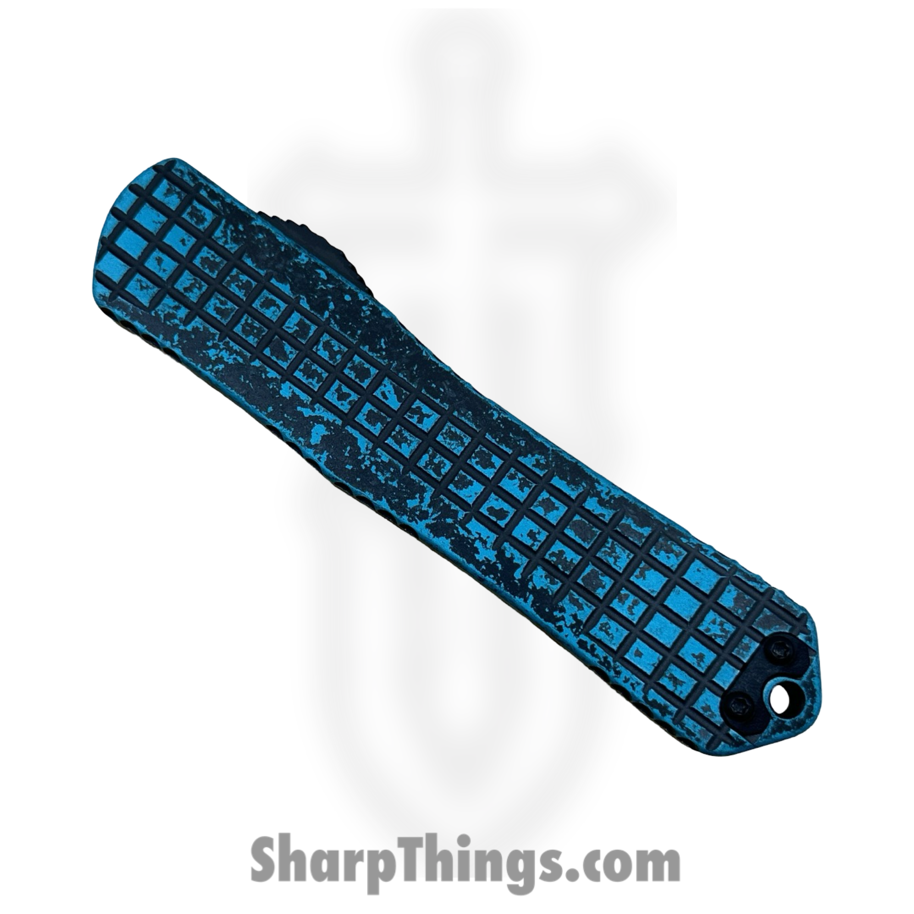 Heretic Knives - H030BF-6C-BRKTQ - Manticore X - Automatic Knife - CPM MagnaCut DLC Bowie - Aluminum - Black|Turquoise - Image 4