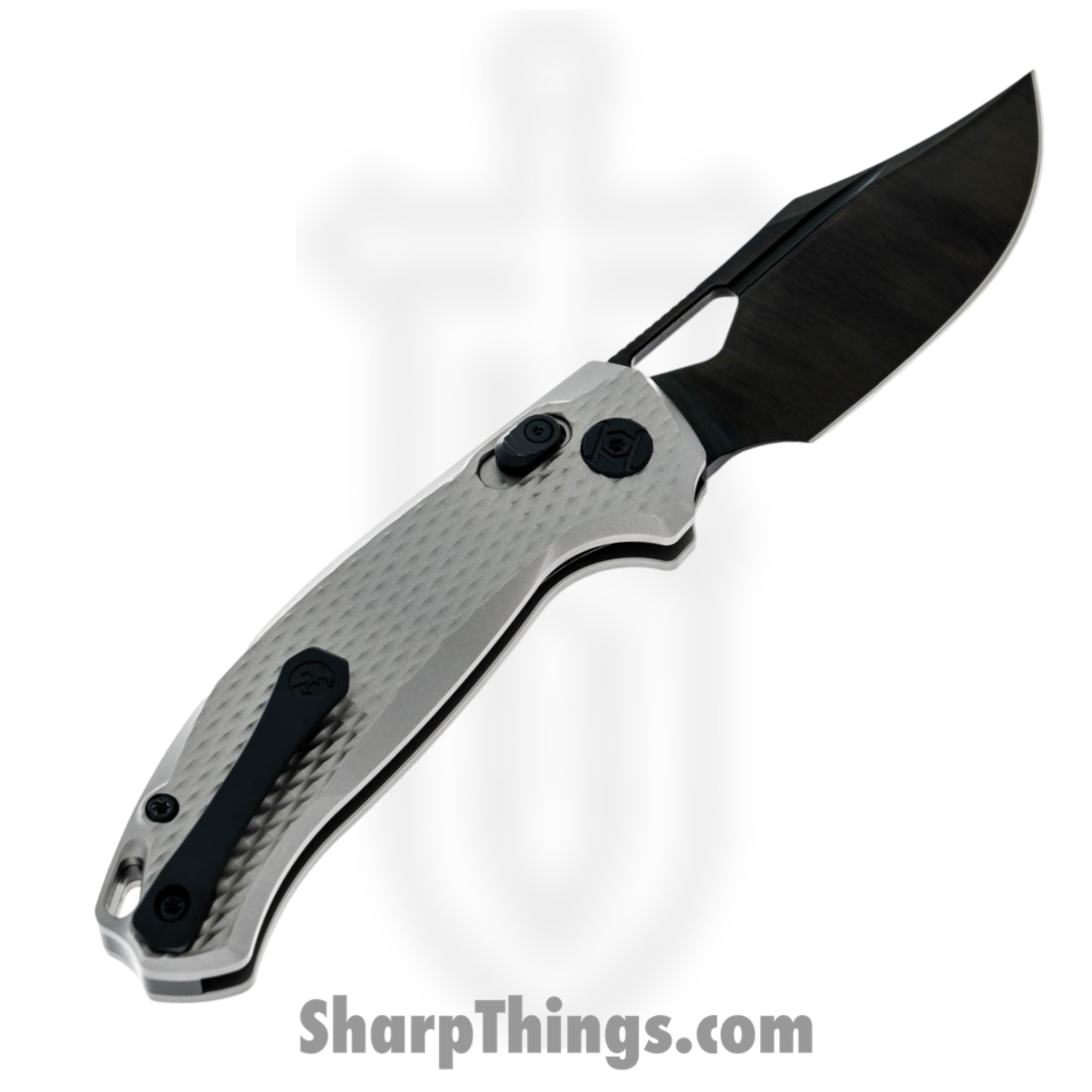 Kunwu - KUNX707T3 - Django Crossbar Lock - Folding Knife - ELMAX DLC Clip Point - Titanium - Textured - Image 2