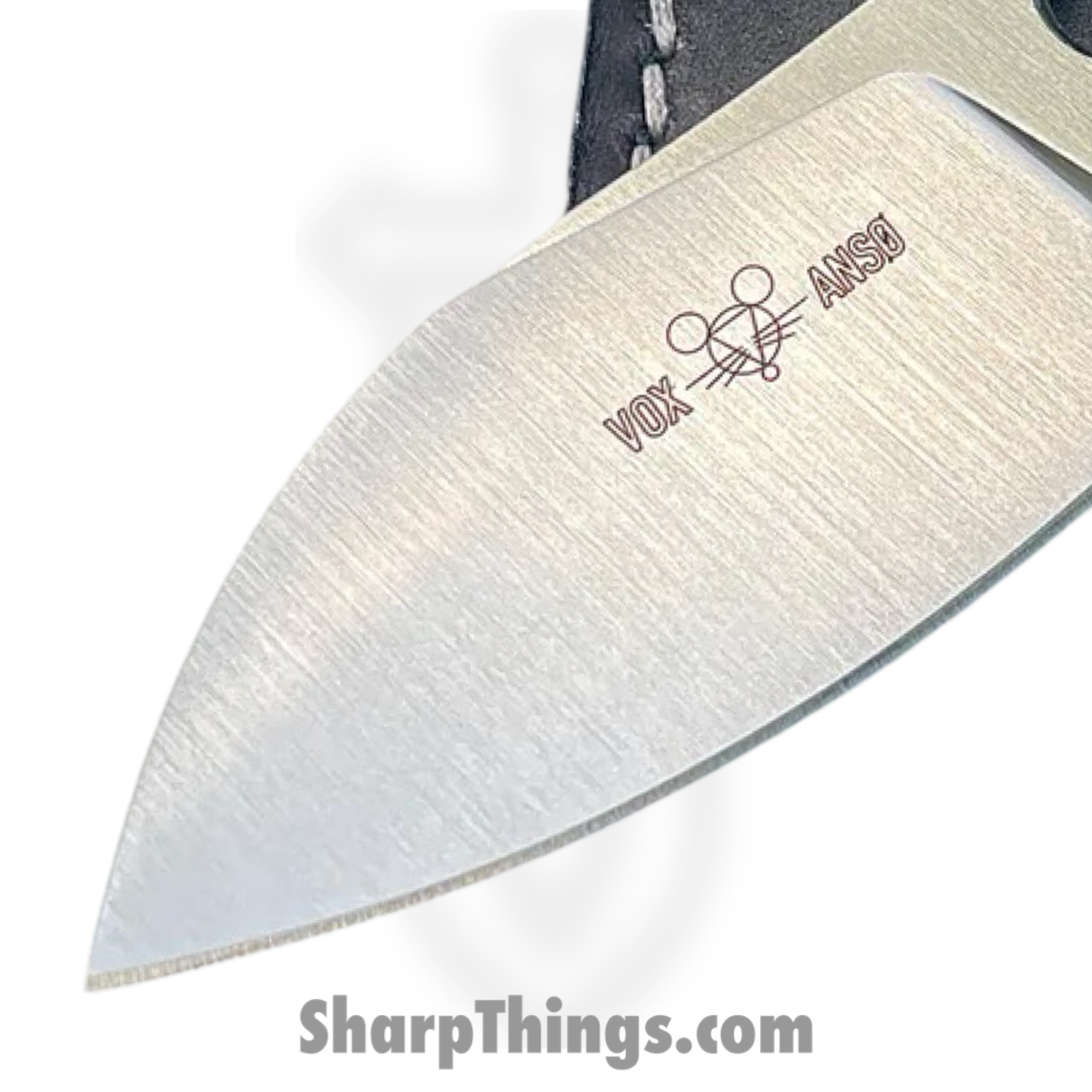 GiantMouse - GMF1-F-SATIN - GMF 1 - Fixed Blade Knife - M390 Satin Sheepsfoot - Skeletonized - Silver - Image 4