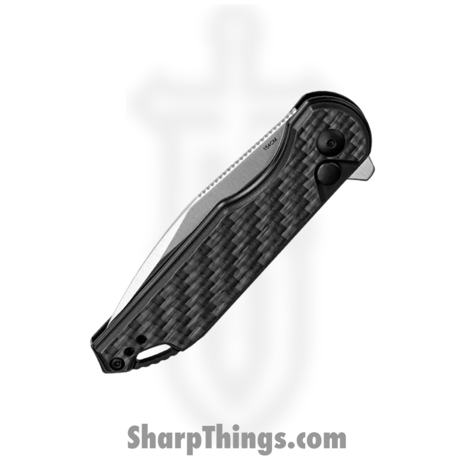 Kizer Cutlery - KIV3549C3 - Assassin - Folding Knife - 154CM Satin Drop Point - Carbon Fiber G10 - Black - Image 3