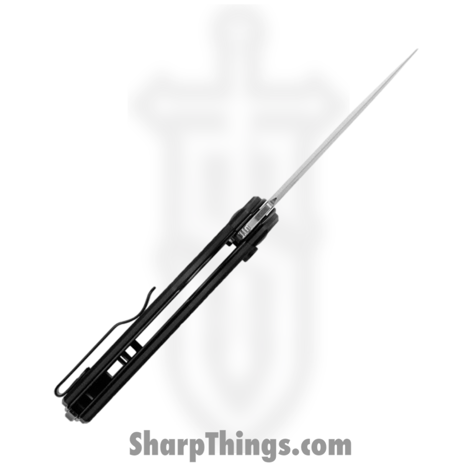 Kizer Cutlery - KIV3549C3 - Assassin - Folding Knife - 154CM Satin Drop Point - Carbon Fiber G10 - Black - Image 5