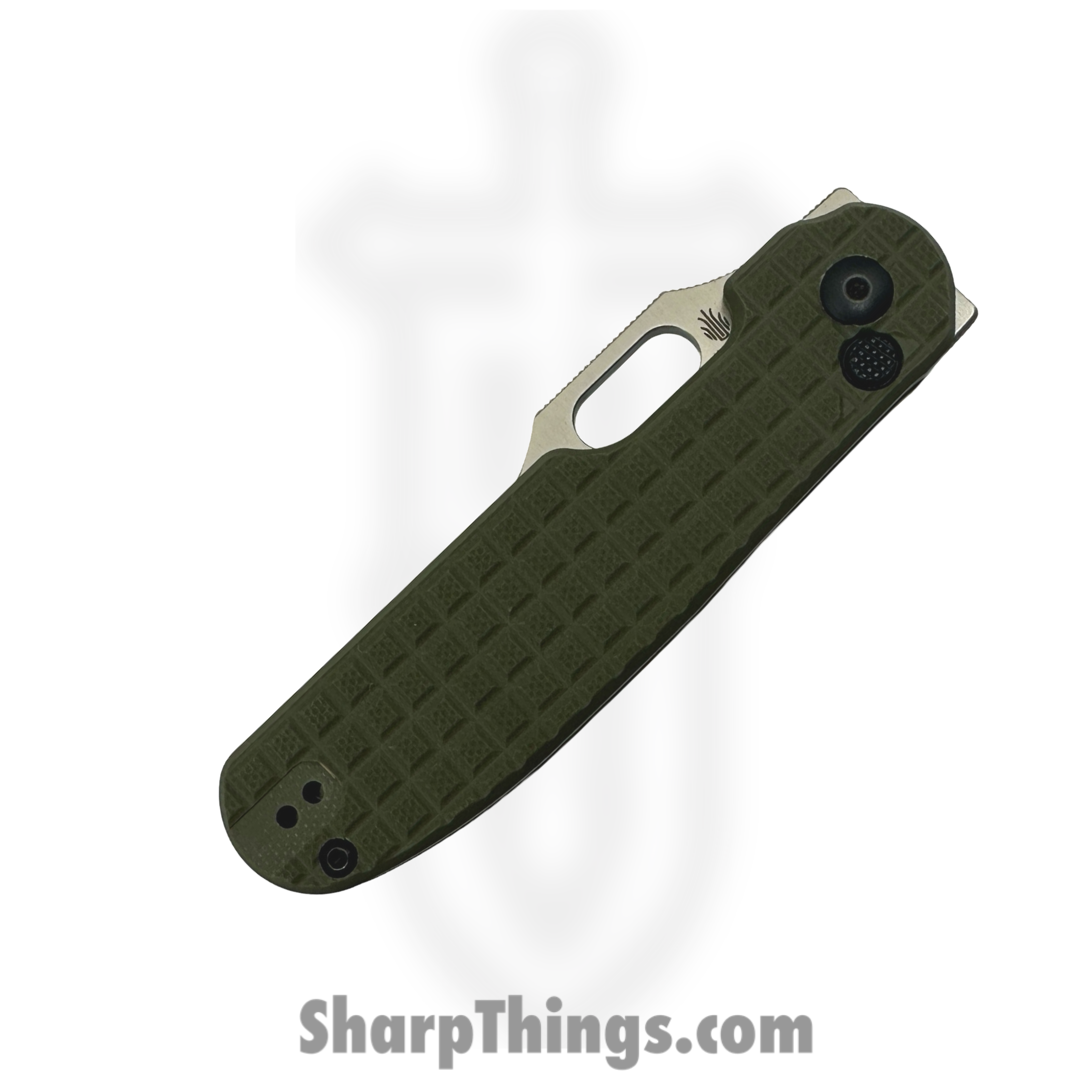 Kizer Cutlery - KIV4562C1 - Cormorant - Folding Knife - 154CM Satin Clip Point - Frag G10 - OD Green - Image 3