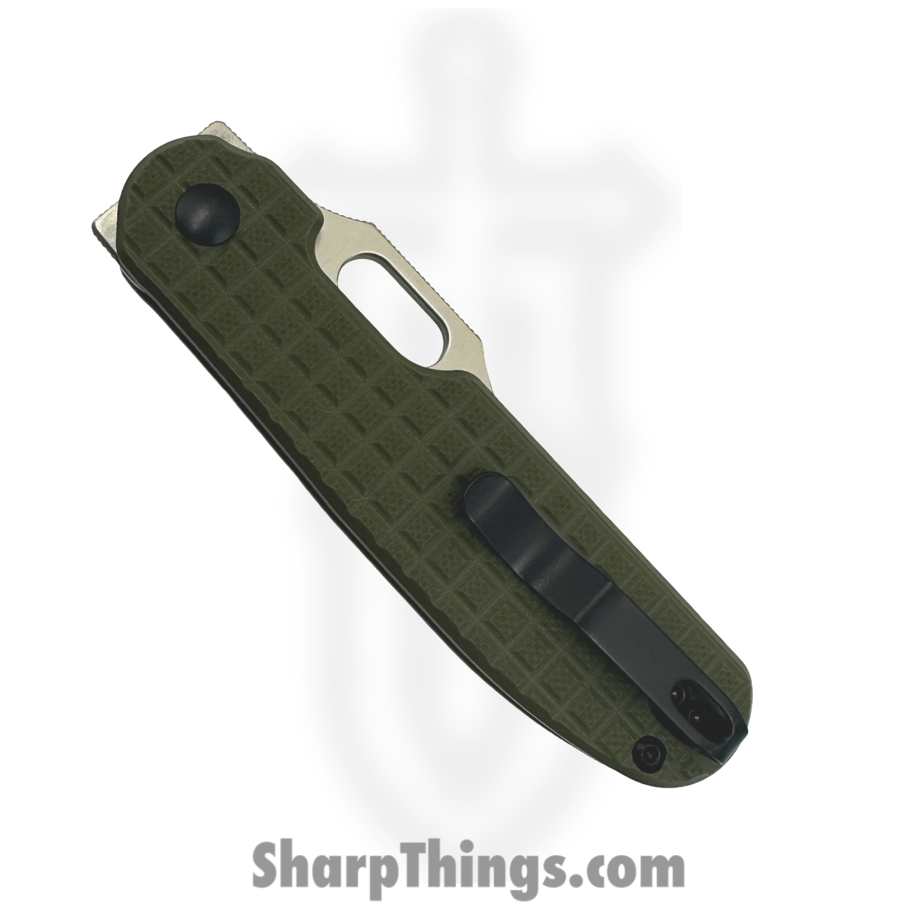 Kizer Cutlery - KIV4562C1 - Cormorant - Folding Knife - 154CM Satin Clip Point - Frag G10 - OD Green - Image 4
