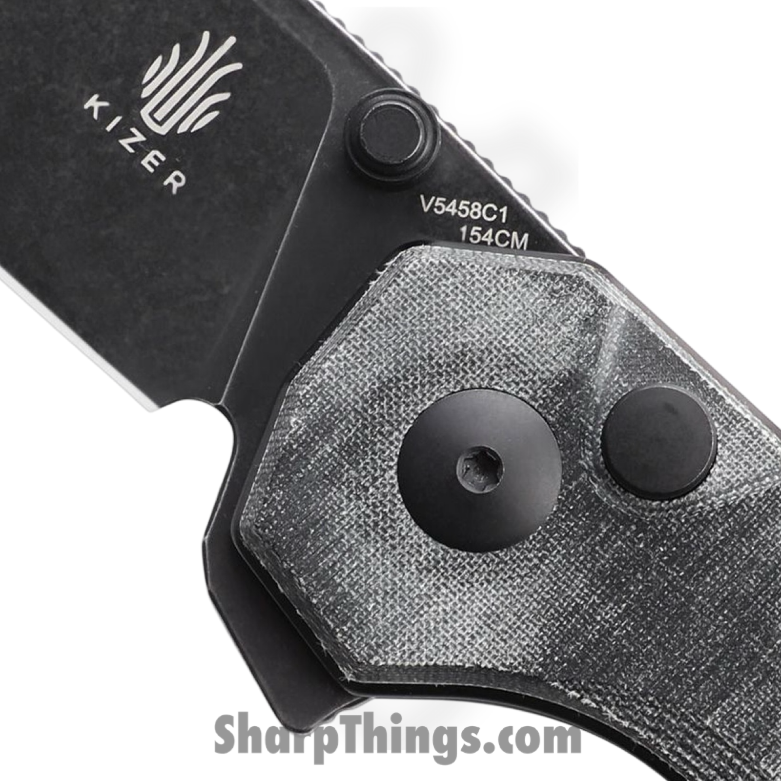 Kizer Cutlery - KIV5458C1 - Begleiter XL - Folding Knife - 154CM Stonewash Drop Point - Micarta - Black - Image 3