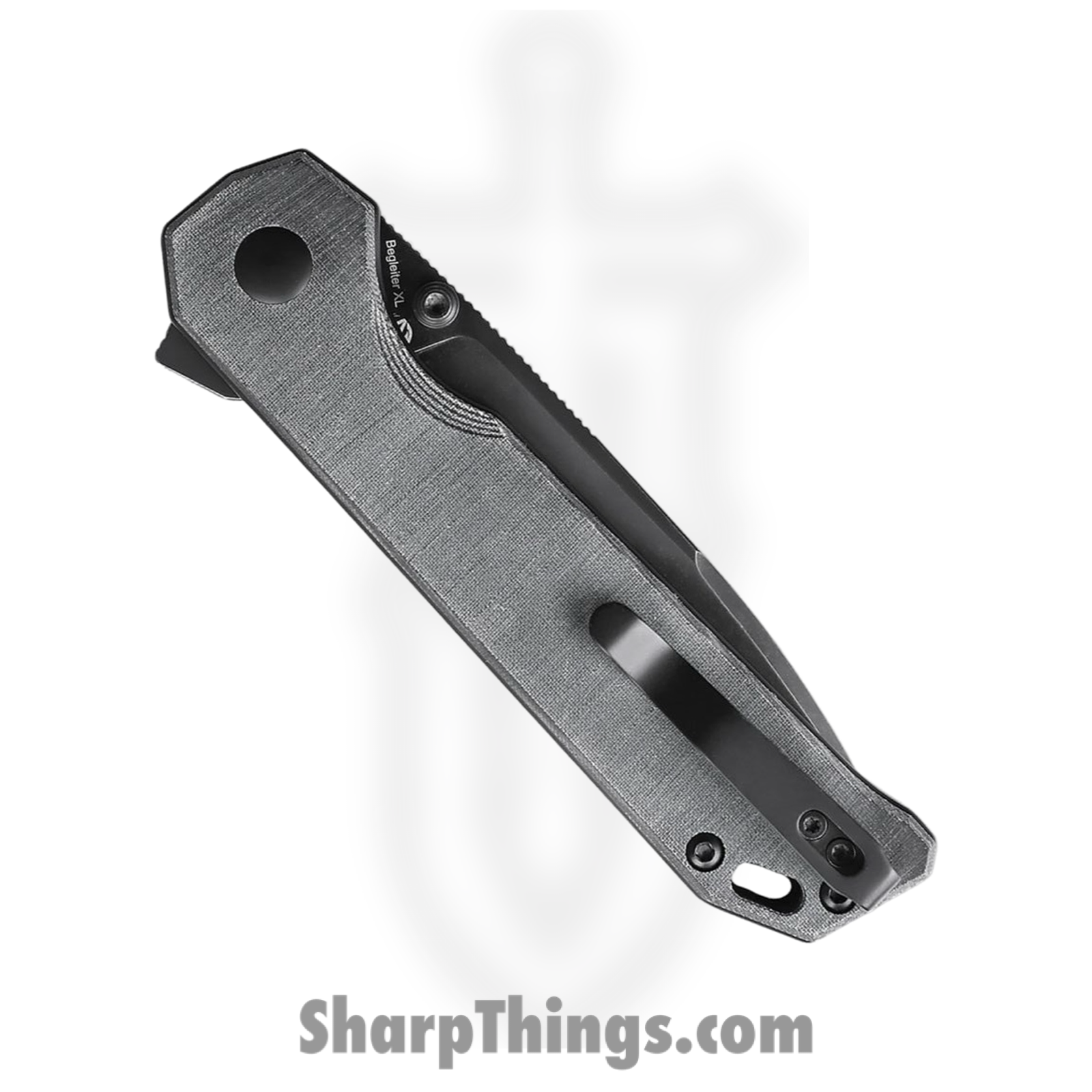 Kizer Cutlery - KIV5458C1 - Begleiter XL - Folding Knife - 154CM Stonewash Drop Point - Micarta - Black - Image 4