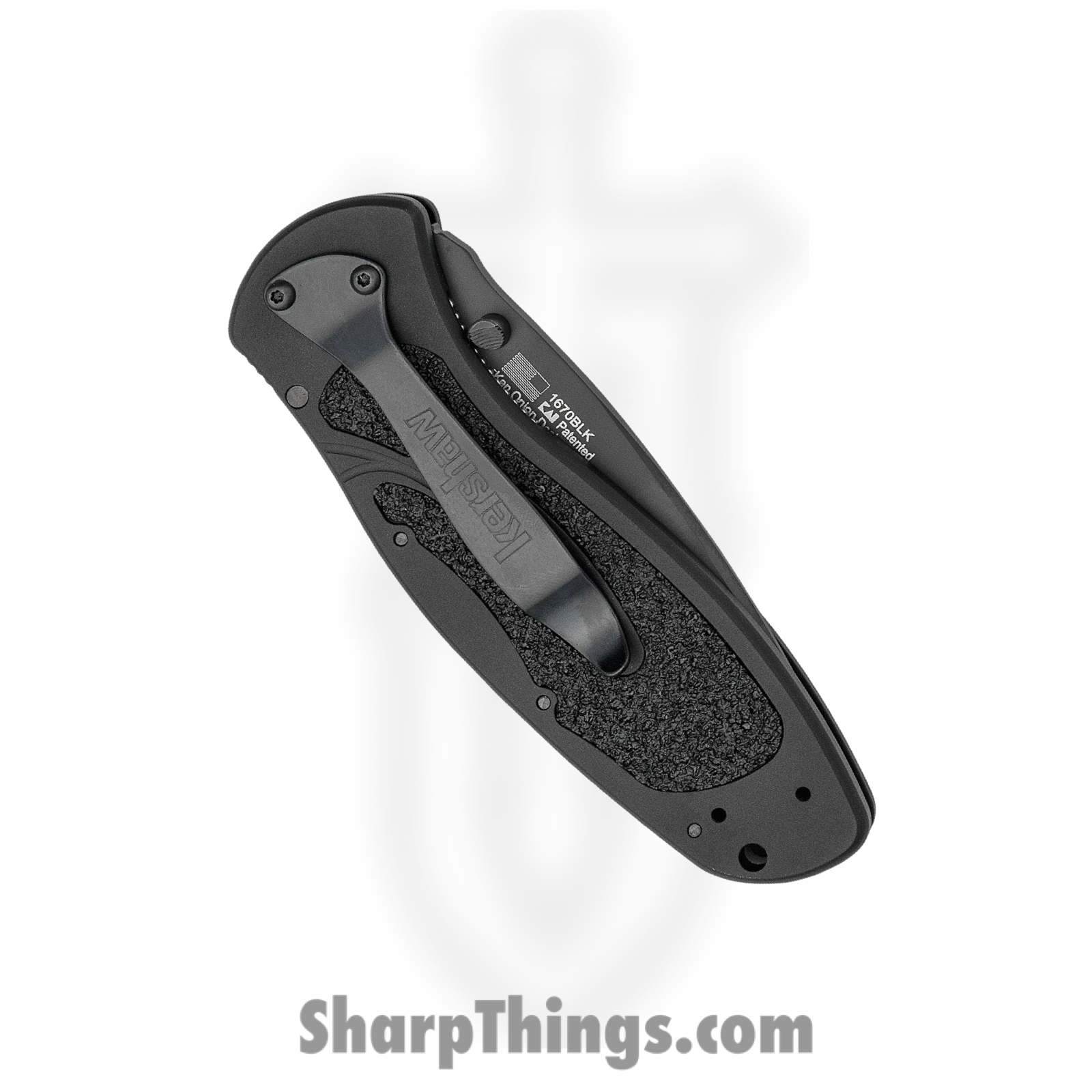 Kershaw - KS1670BLK - Blur - Folding Knife - 14C28N Coated Drop Point - 6061-T6 Aluminum Trac Tec Inserts - Black - Image 4