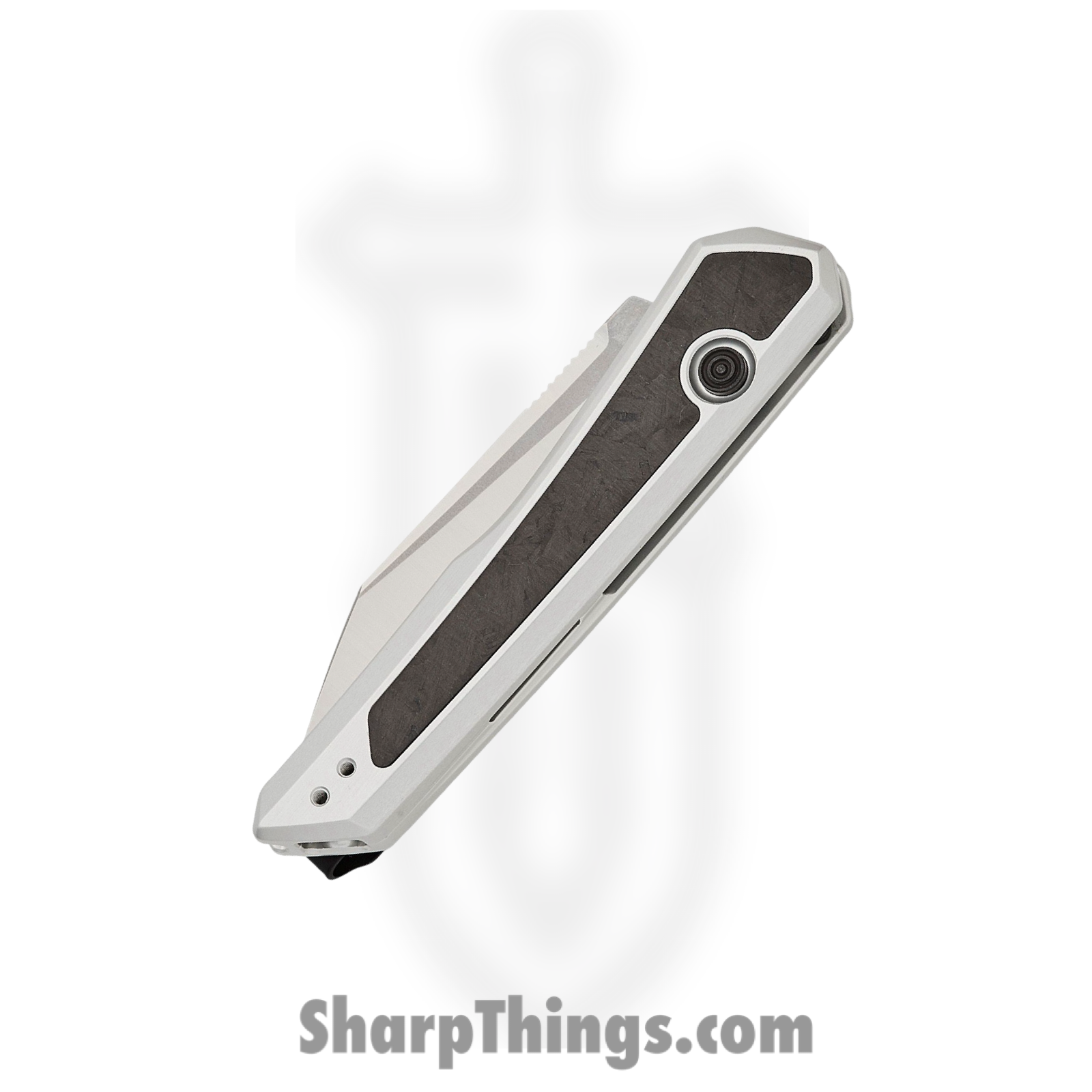 Kershaw - KS7050 - Launch 20 - Automatic Knife - CPM MagnaCut Stonewash Reverse Tanto - Aluminum Marbled CF Inlays - Black Silver - Image 3