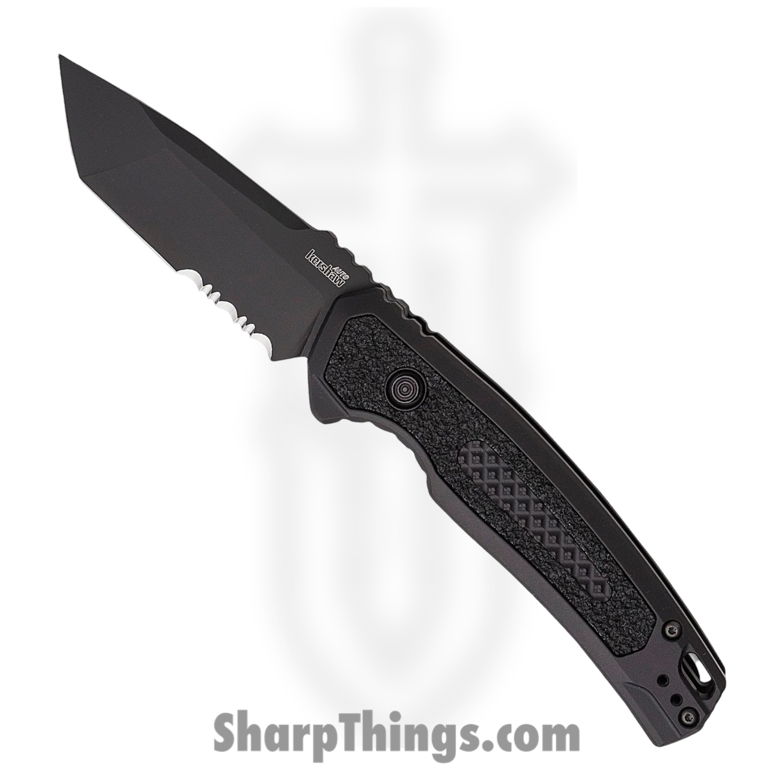 Kershaw - KS7105 - Launch 16 - Automatic Knife - CPM M4 Coated Tanto - 6061-T6 Aluminum Trac Tec Inserts - Black