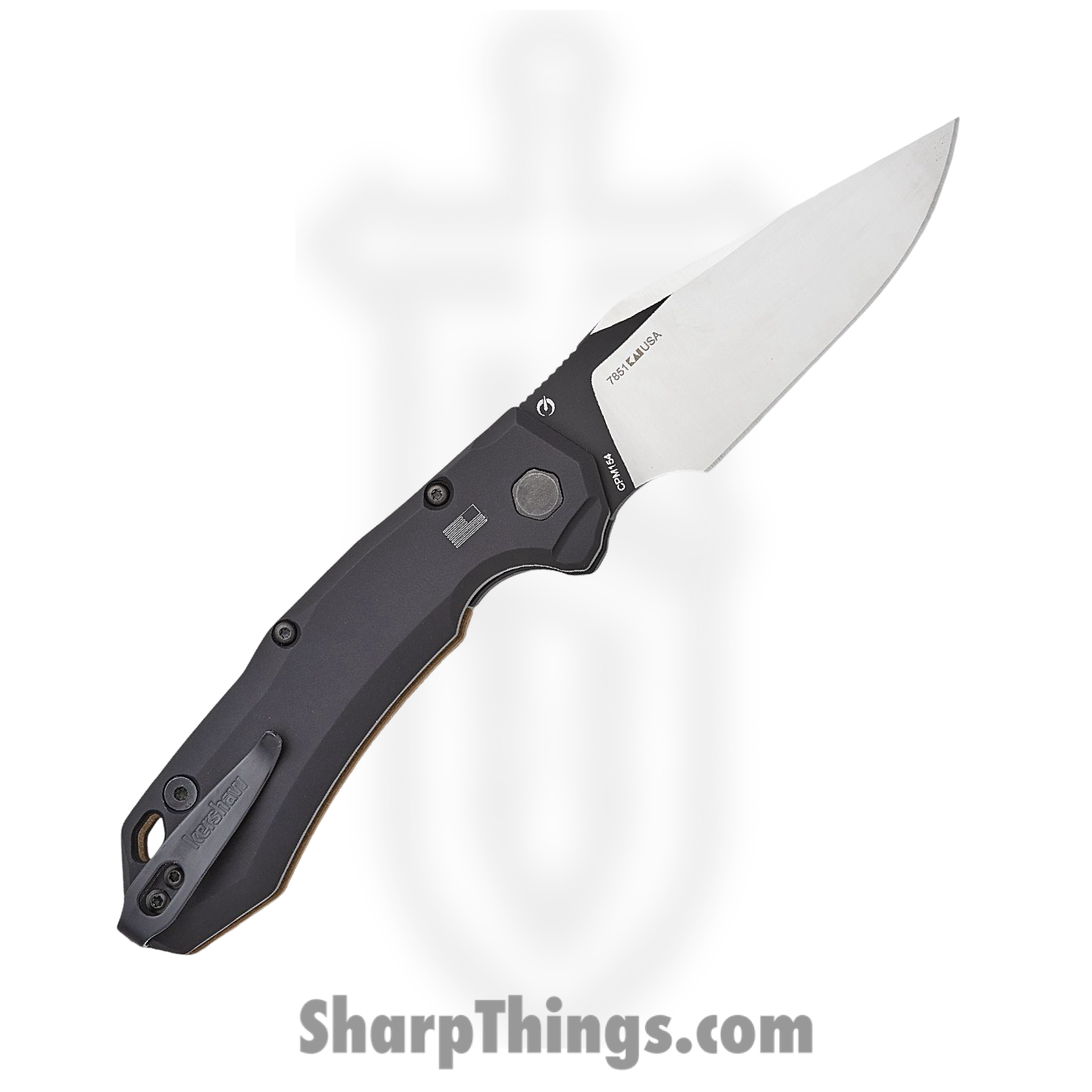 Kershaw - KS7851 - Launch 19 - Automatic Knife - CPM 154 Two Tone Clip Point - 6061-T6 Aluminum G10 - Black Brown - Image 2