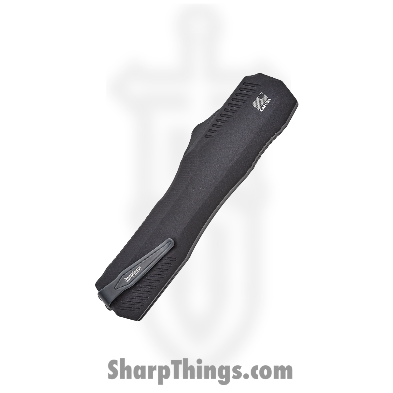 Kershaw - KS9000DE - Livewire - OTF Auto - CPM MagnaCut Coated Dagger - 6061-T6 Aluminum - Black - Image 4