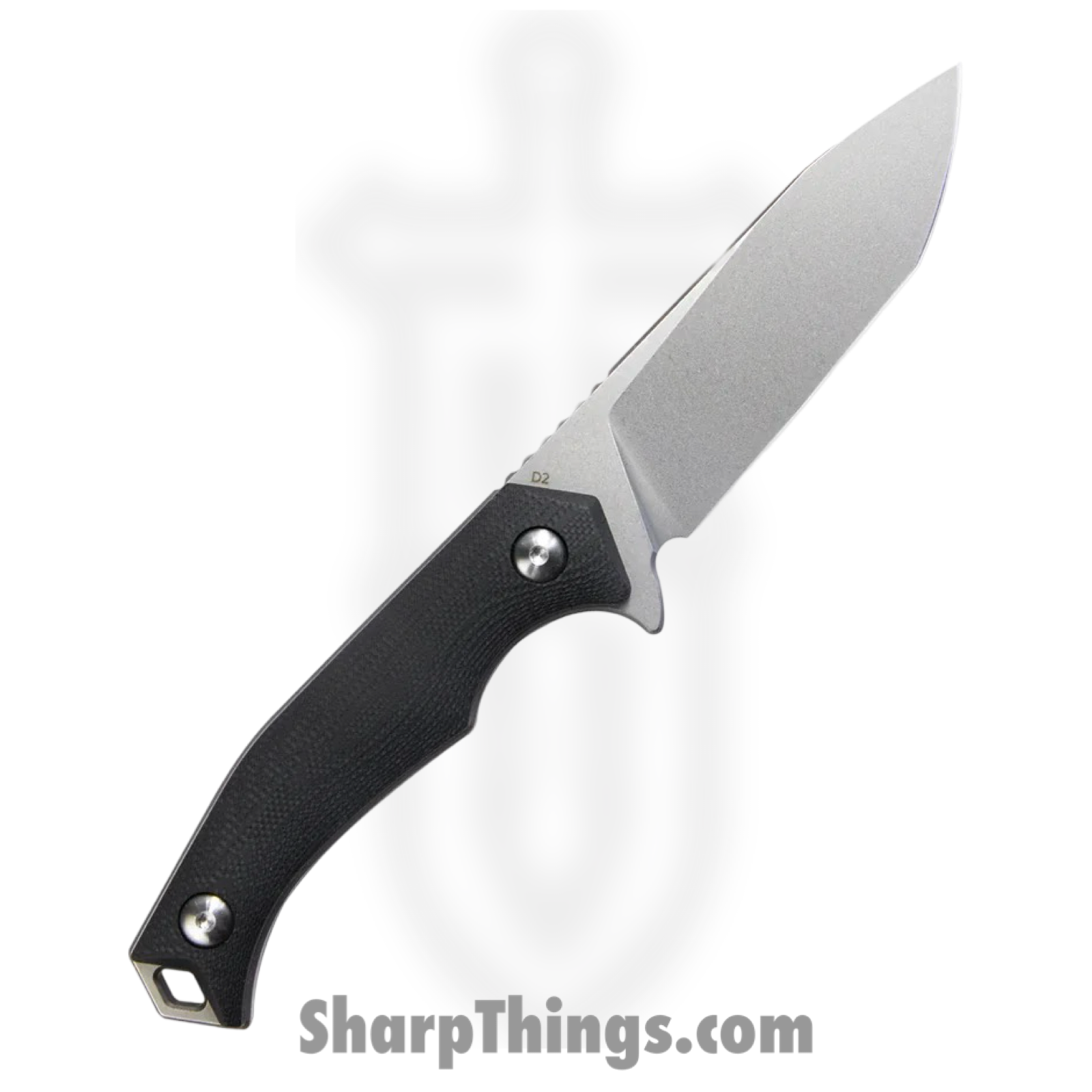 Kubey - KUB184D - Swordfish - Fixed Blade Knife - D2 Satin Tanto - G10 - Black - Image 2