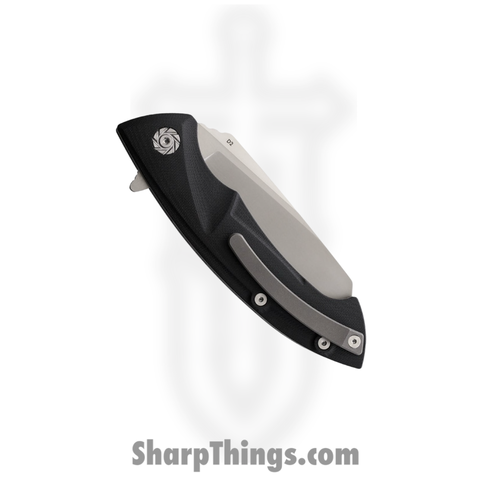 Kubey - KUB212A - Anteater - Folding Knife - D2 Satin Reverse Tanto - G10 - Black - Image 2
