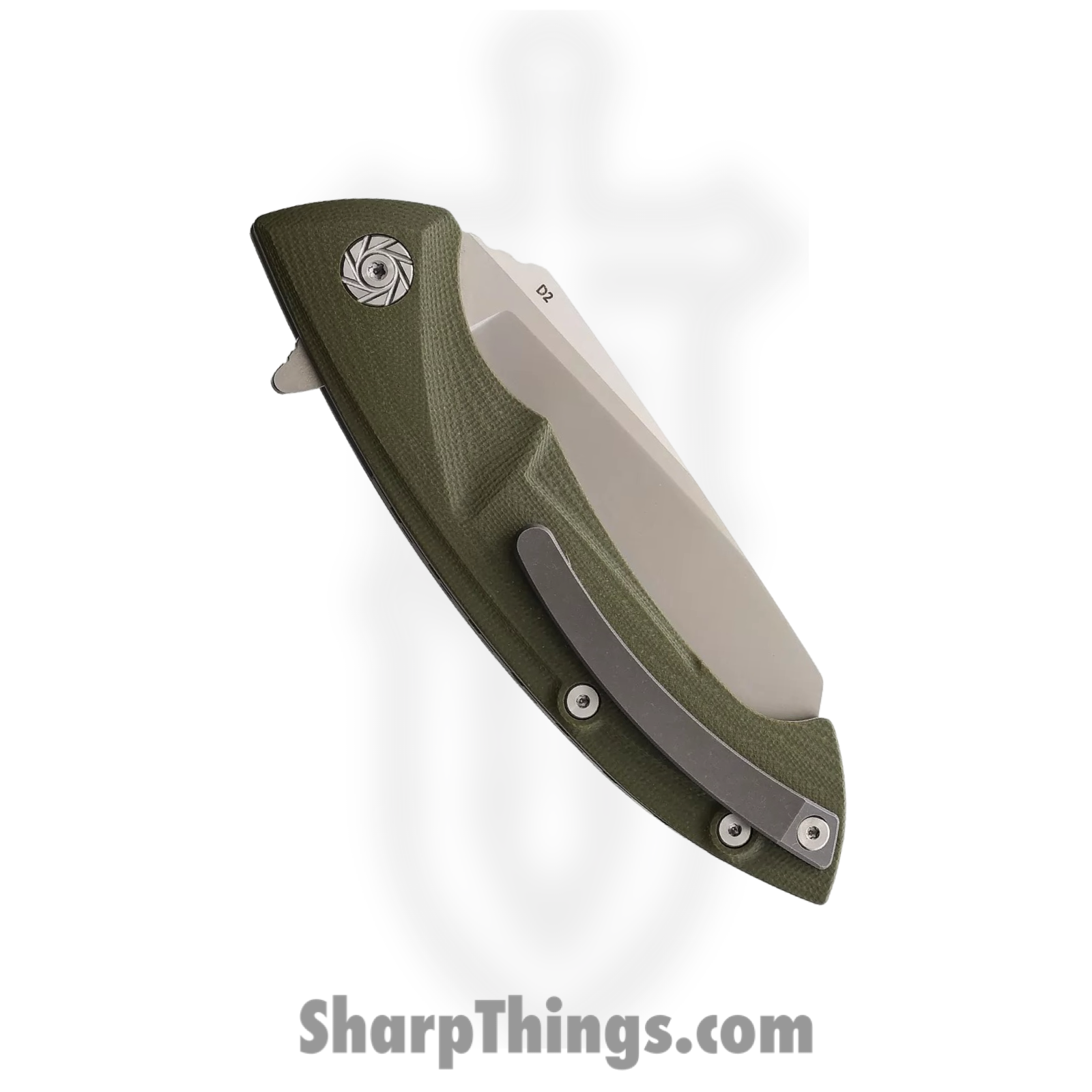 Kubey - KUB212B - Anteater - Folding Knife - D2 Satin Reverse Tanto - G10 - Green - Image 2