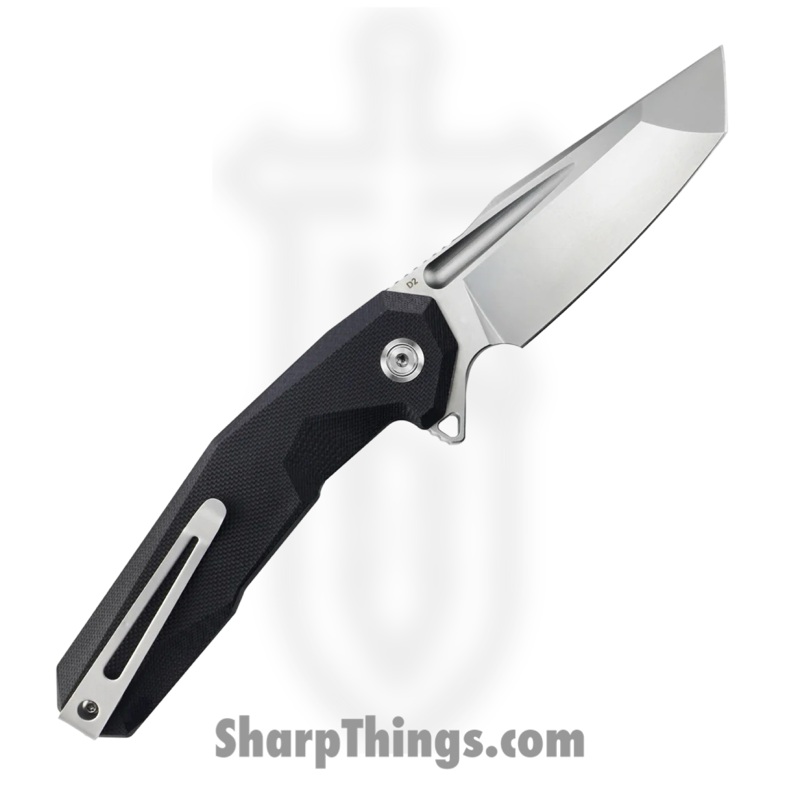 Kubey - KUB237A - Carve - Folding Knife - D2 Blasted Tanto - G10 - Black - Image 2