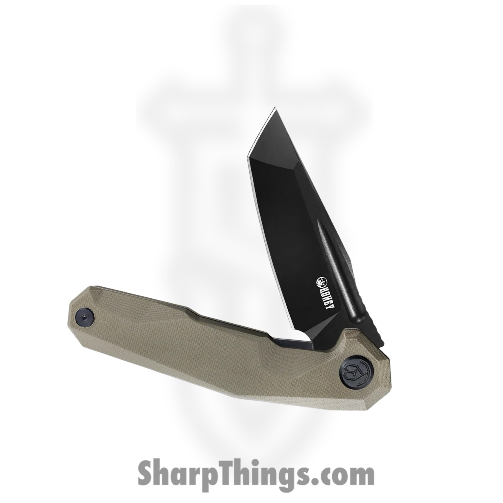 Kubey - KUB237C - Carve - Folding Knife - D2 Blasted Tanto - G10 - Tan - Image 3