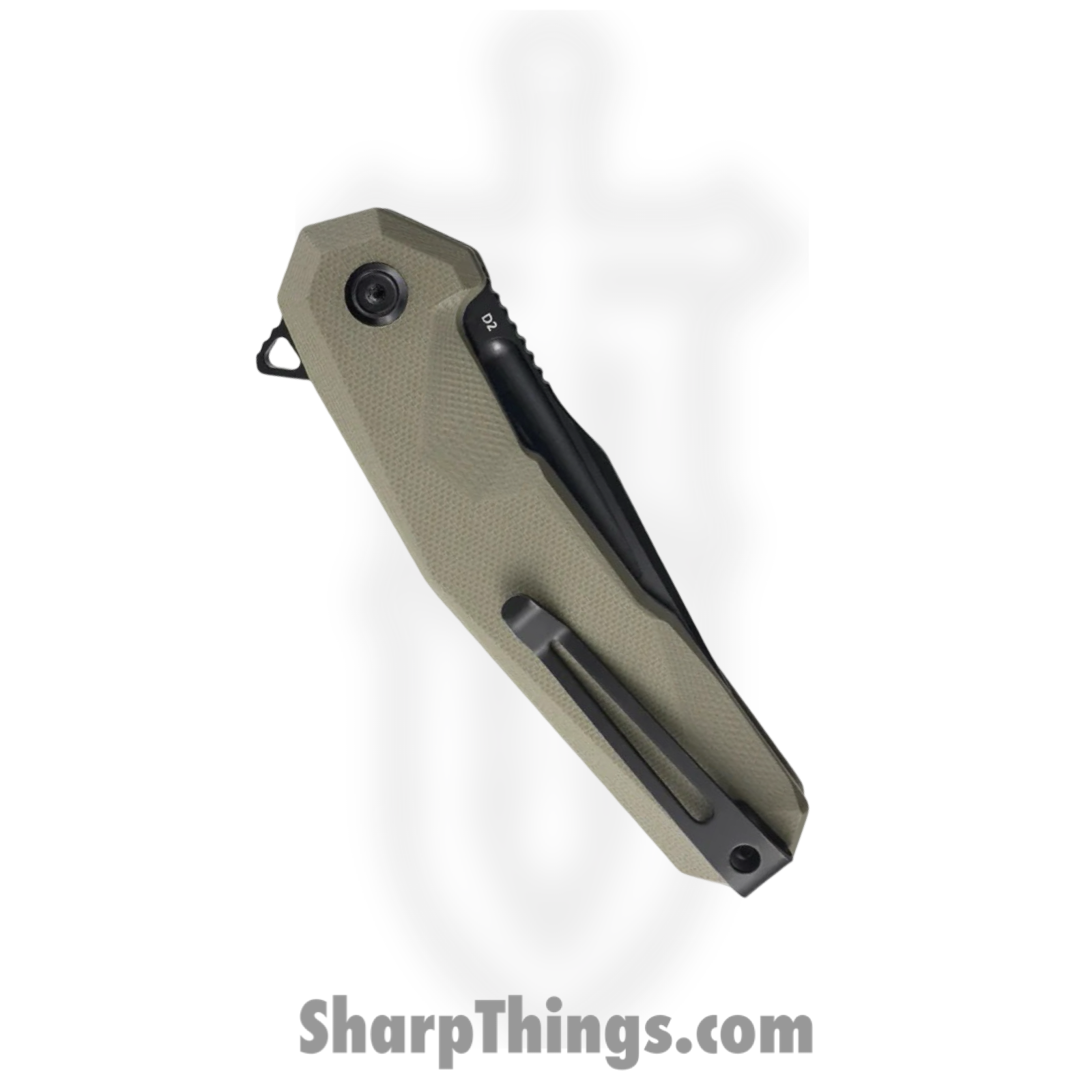 Kubey - KUB237C - Carve - Folding Knife - D2 Blasted Tanto - G10 - Tan - Image 4