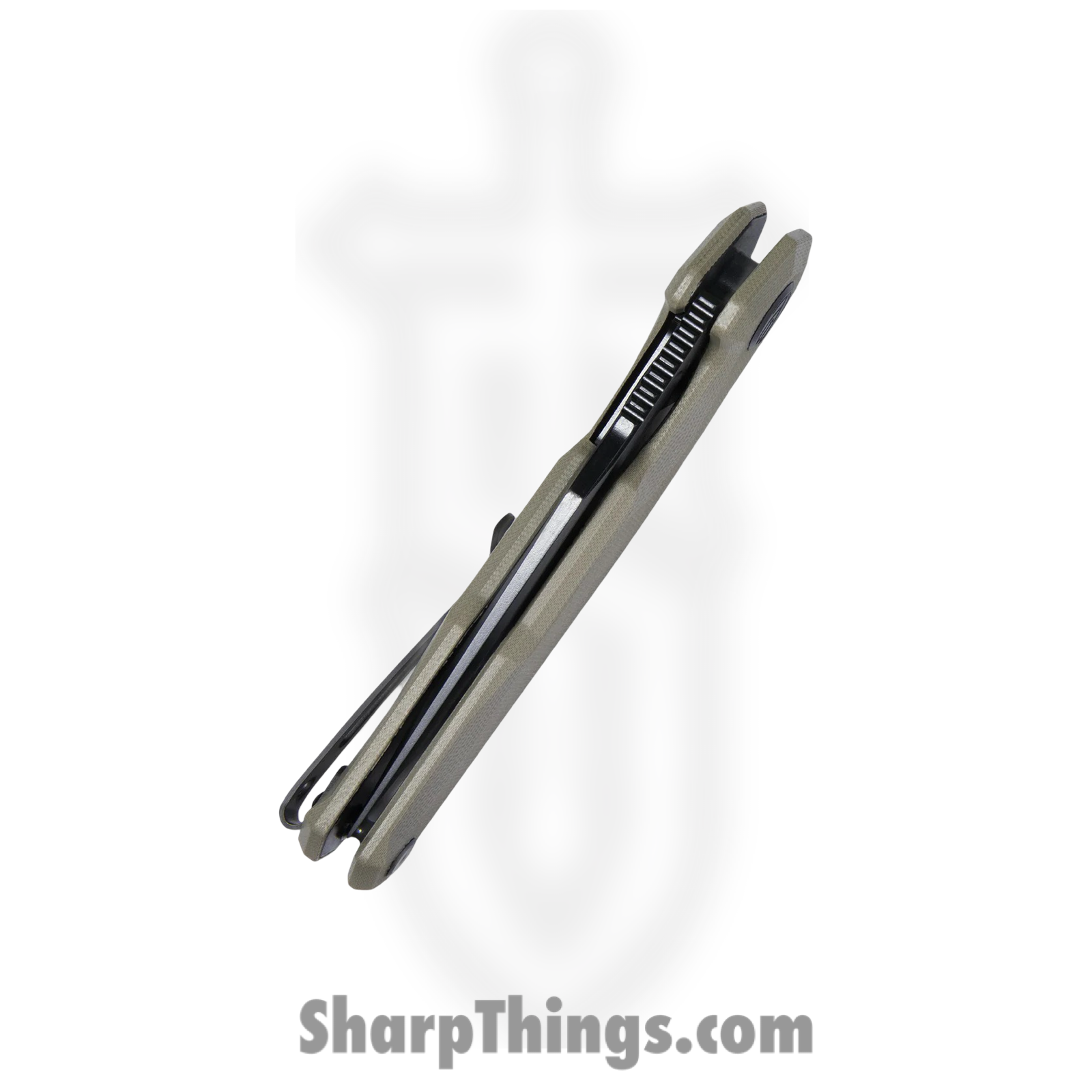 Kubey - KUB237C - Carve - Folding Knife - D2 Blasted Tanto - G10 - Tan - Image 5