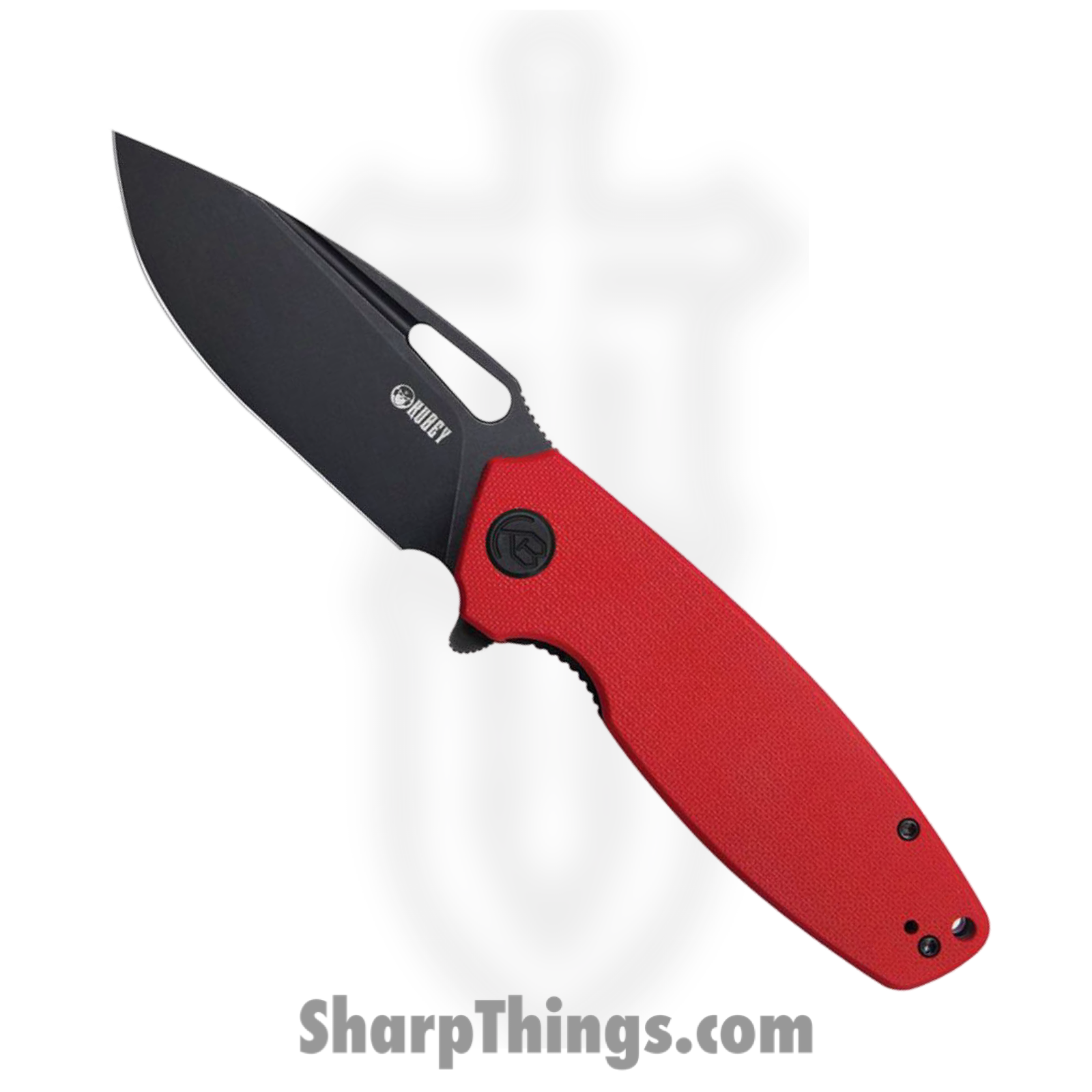 Kubey - KUB322J - Tityus - Folding Knife - D2 Stonewash Drop Point - G10 - Red
