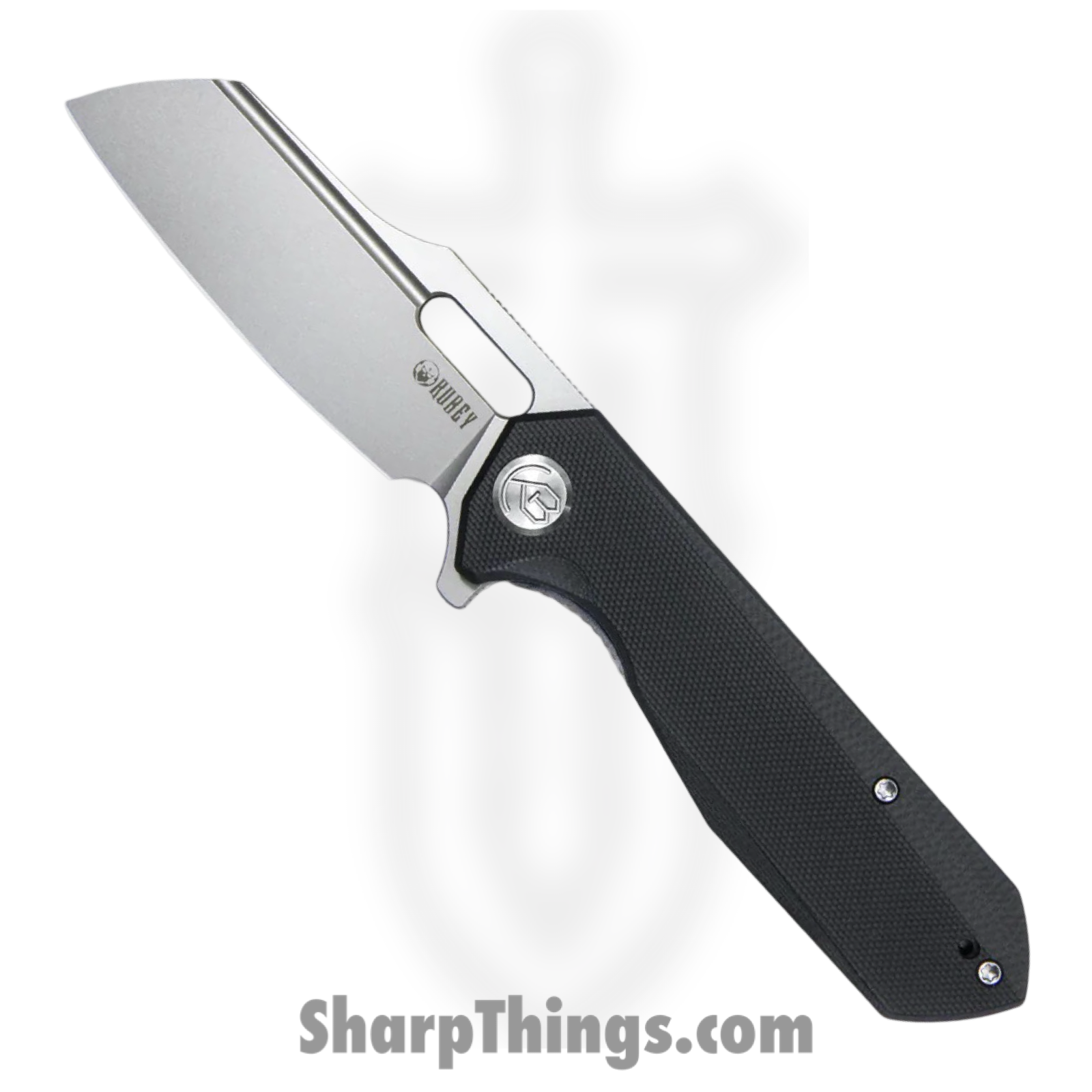 Kubey - KUB328A - Atlas - Folding Knife - 14C28N Blasted Tanto - G10 - Black