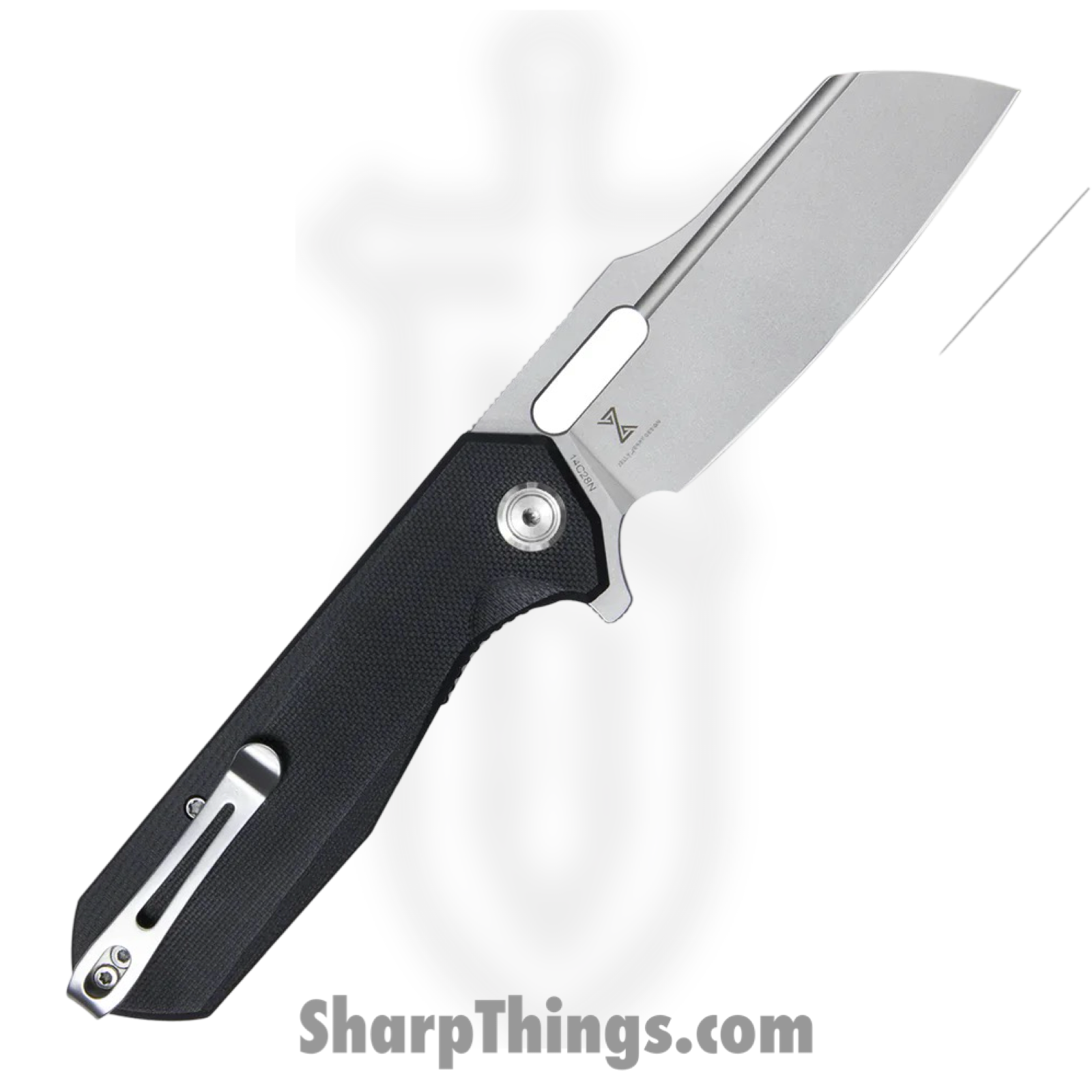 Kubey - KUB328A - Atlas - Folding Knife - 14C28N Blasted Tanto - G10 - Black - Image 2