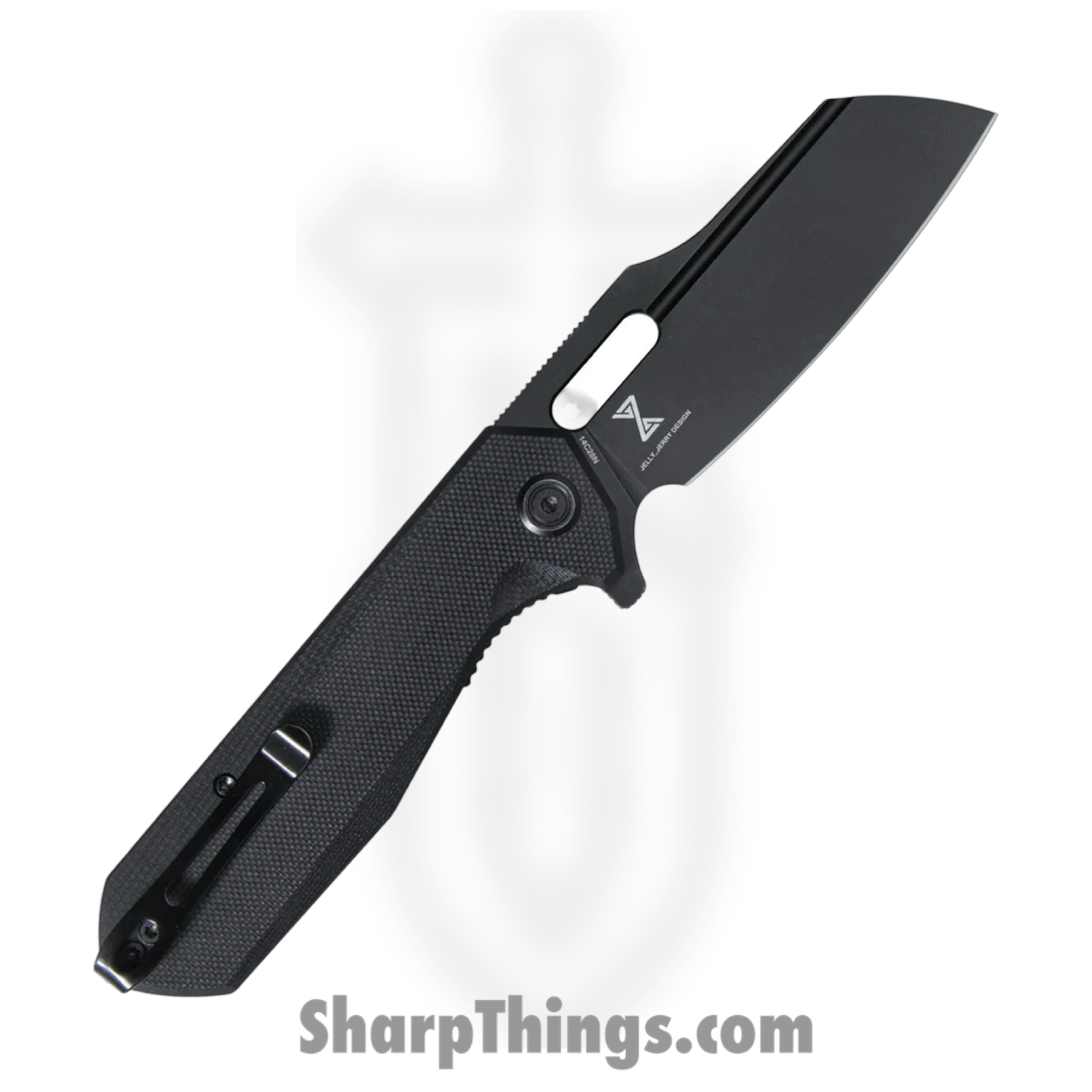 Kubey - KUB328C - Atlas - Folding Knife - 14C28N Blasted Tanto - G10 - Black - Image 2