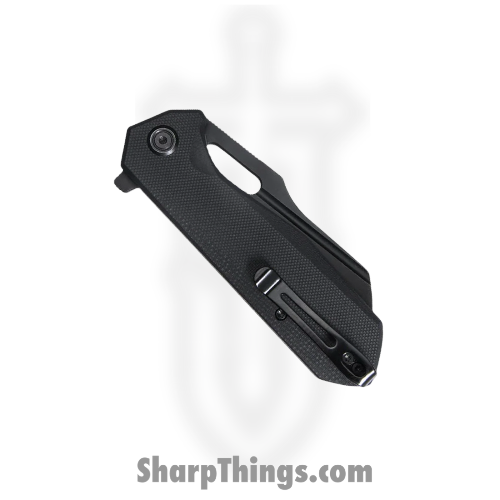 Kubey - KUB328C - Atlas - Folding Knife - 14C28N Blasted Tanto - G10 - Black - Image 4