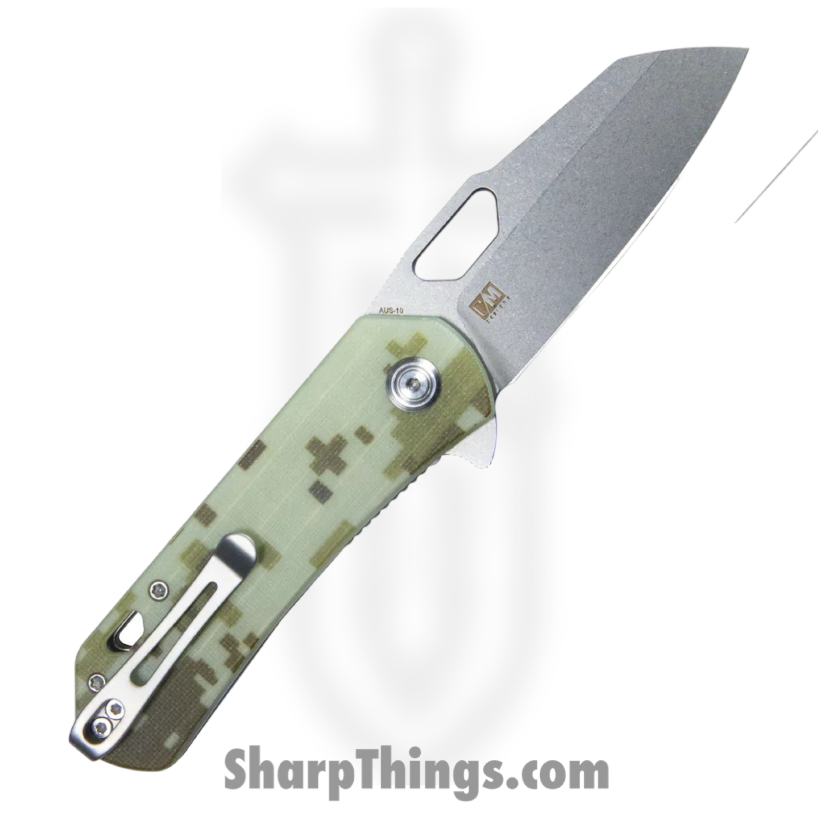 Kubey - KUB332J - Duroc - Folding Knife - AUS-10A Blasted Sheepsfoot - G10 - Camo - Image 2