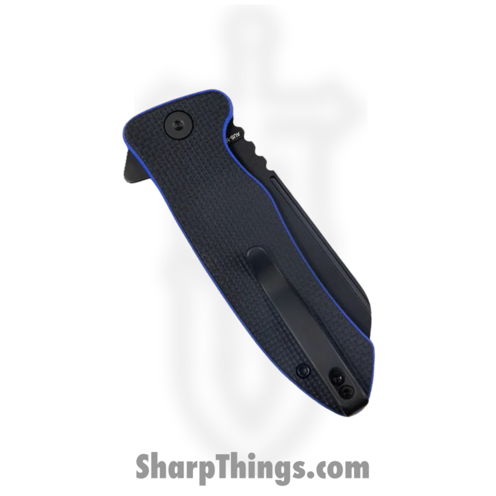 Kubey - KUB336D - Creon - Folding Knife - AUS-10A Blackwash Reverse Tanto - G10 - Black Blue - Image 4