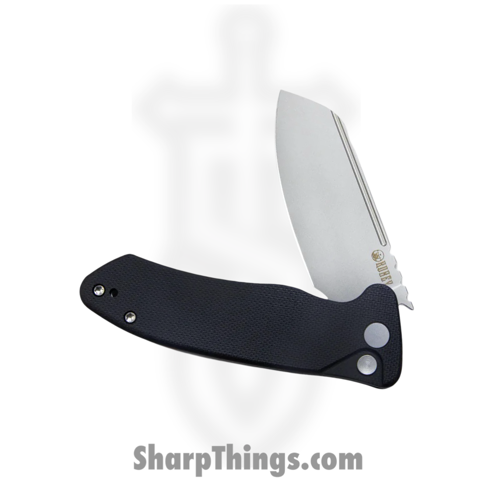 Kubey - KUB336E - Creon - Folding Knife - AUS-10A Blasted Reverse Tanto - G10 - Black - Image 3