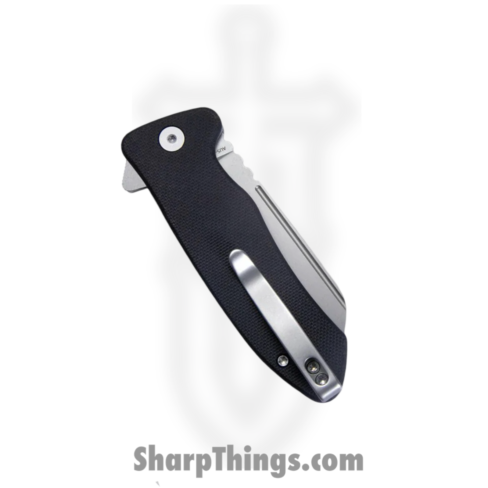 Kubey - KUB336E - Creon - Folding Knife - AUS-10A Blasted Reverse Tanto - G10 - Black - Image 4