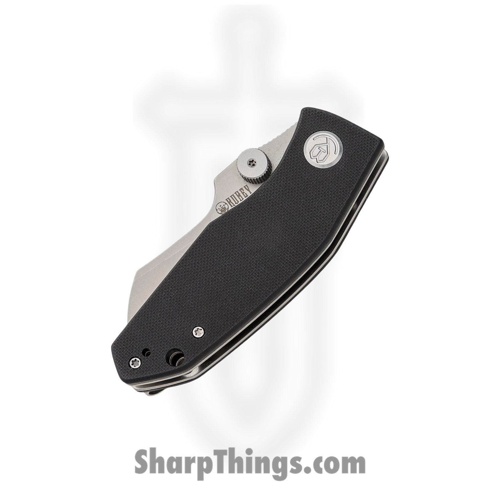 Kubey - KUB337A - Monsterdog - Folding Knife - 14C28N Blasted Modified Sheepsfoot - G10 - Black - Image 3
