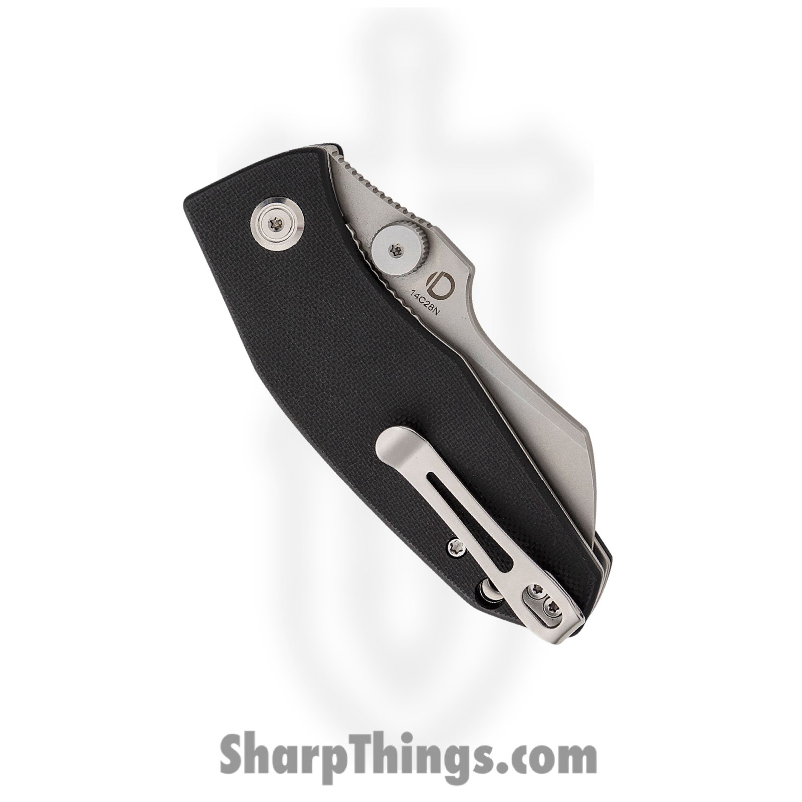 Kubey - KUB337A - Monsterdog - Folding Knife - 14C28N Blasted Modified Sheepsfoot - G10 - Black - Image 4