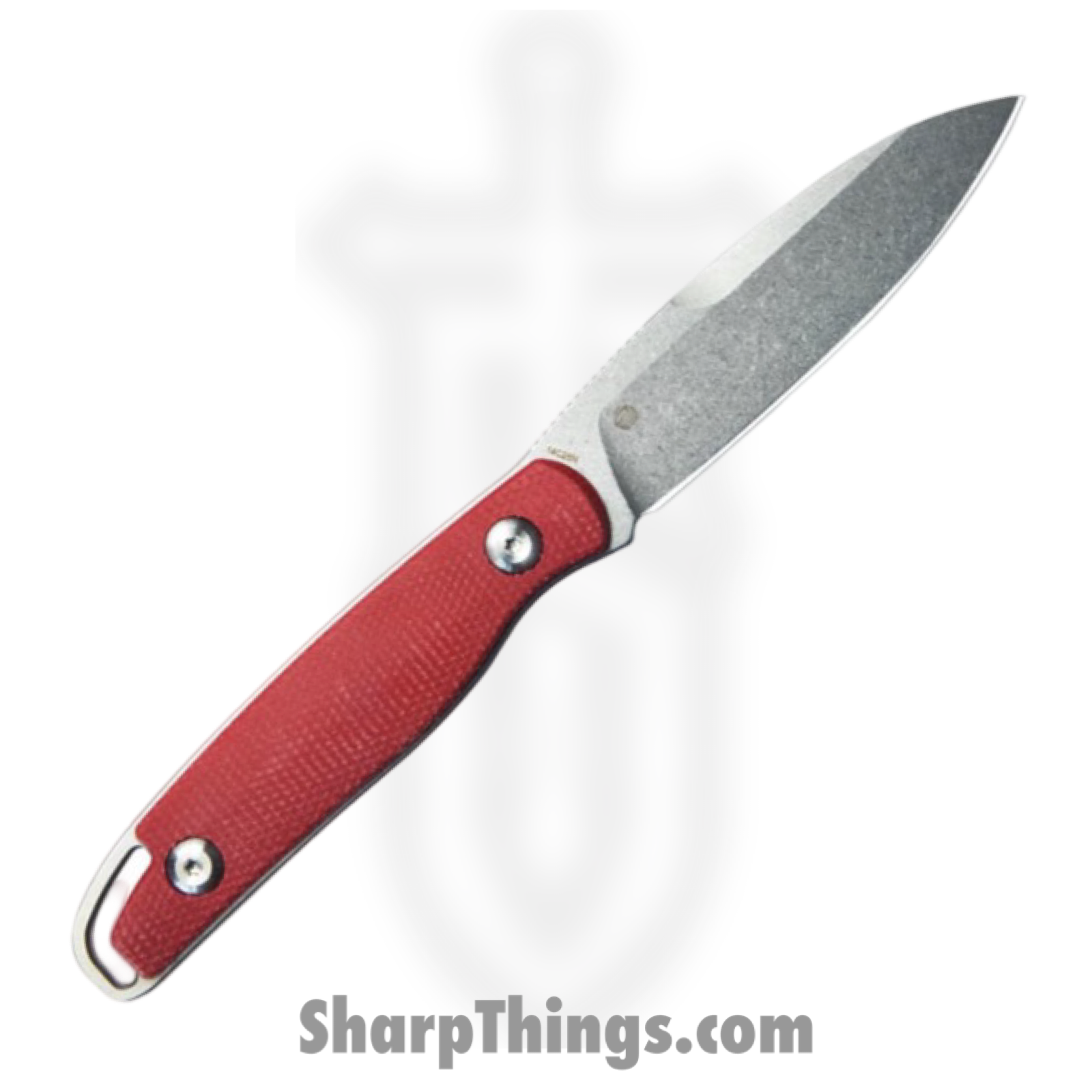 Kubey - KUB357B - Dust Devil - Fixed Blade Knife - 14C28N Stonewash Spear Point - Micarta - Red - Image 2