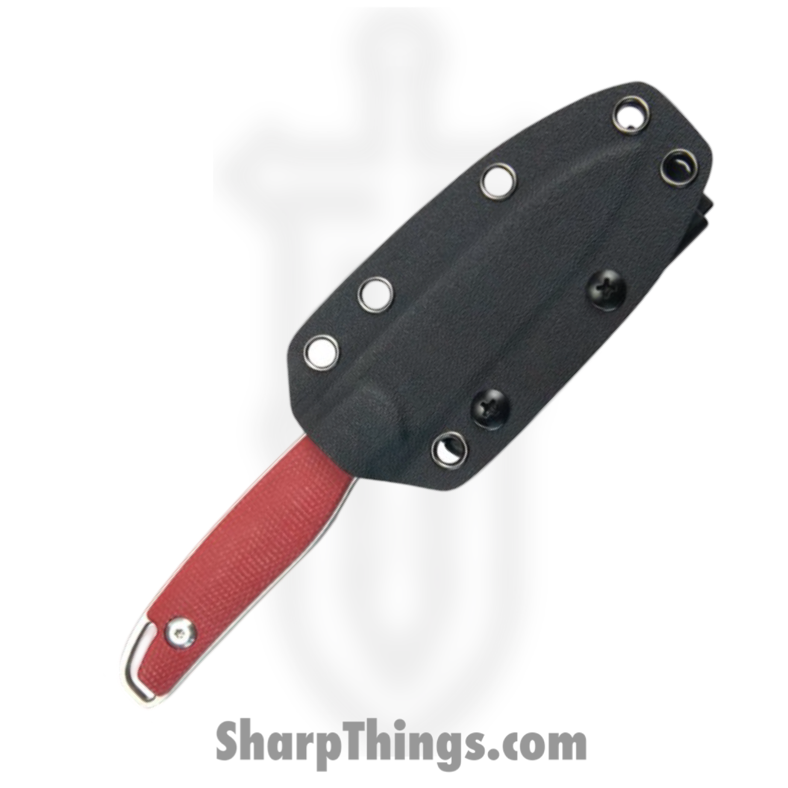 Kubey - KUB357B - Dust Devil - Fixed Blade Knife - 14C28N Stonewash Spear Point - Micarta - Red - Image 3