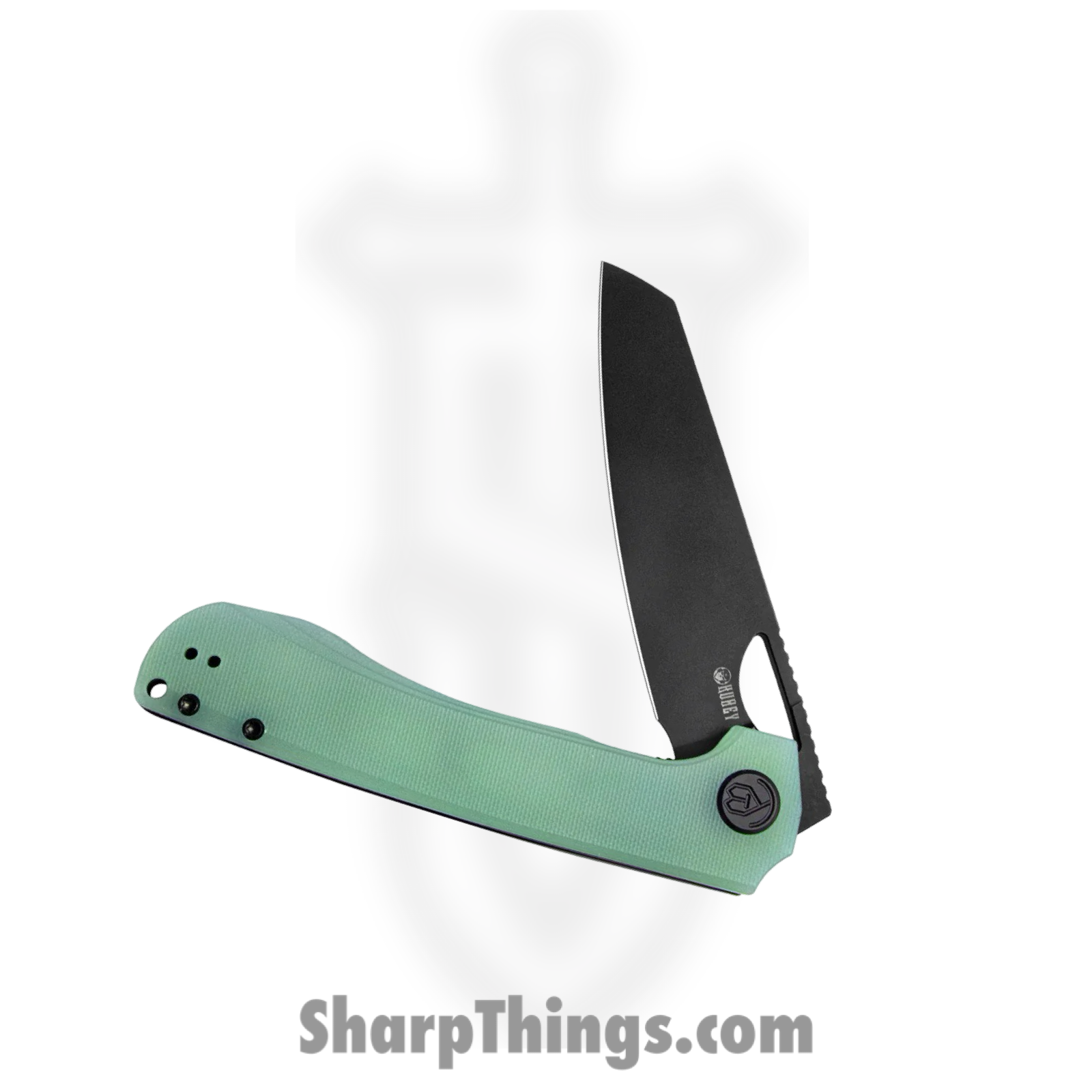 Kubey - KUB365D - Elang - Folding Knife - AUS-10A Blackwash Sheepsfoot - G10 - Jade - Image 3