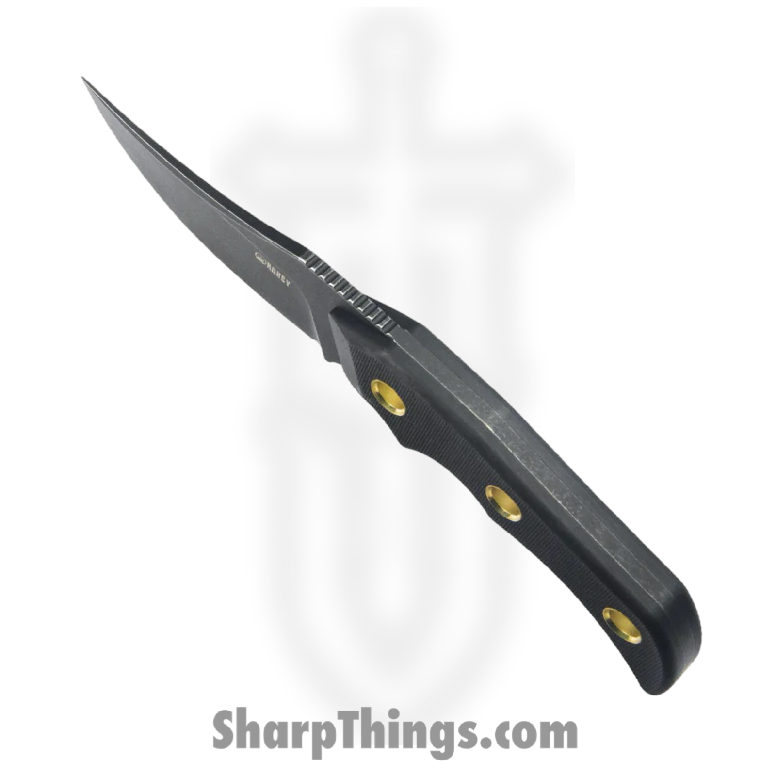 Kubey - KUB375B - Willumsen Hunter - Fixed Blade Knife - 14C28N Blackwash Clip Point - G10 - Black Gold - Image 3