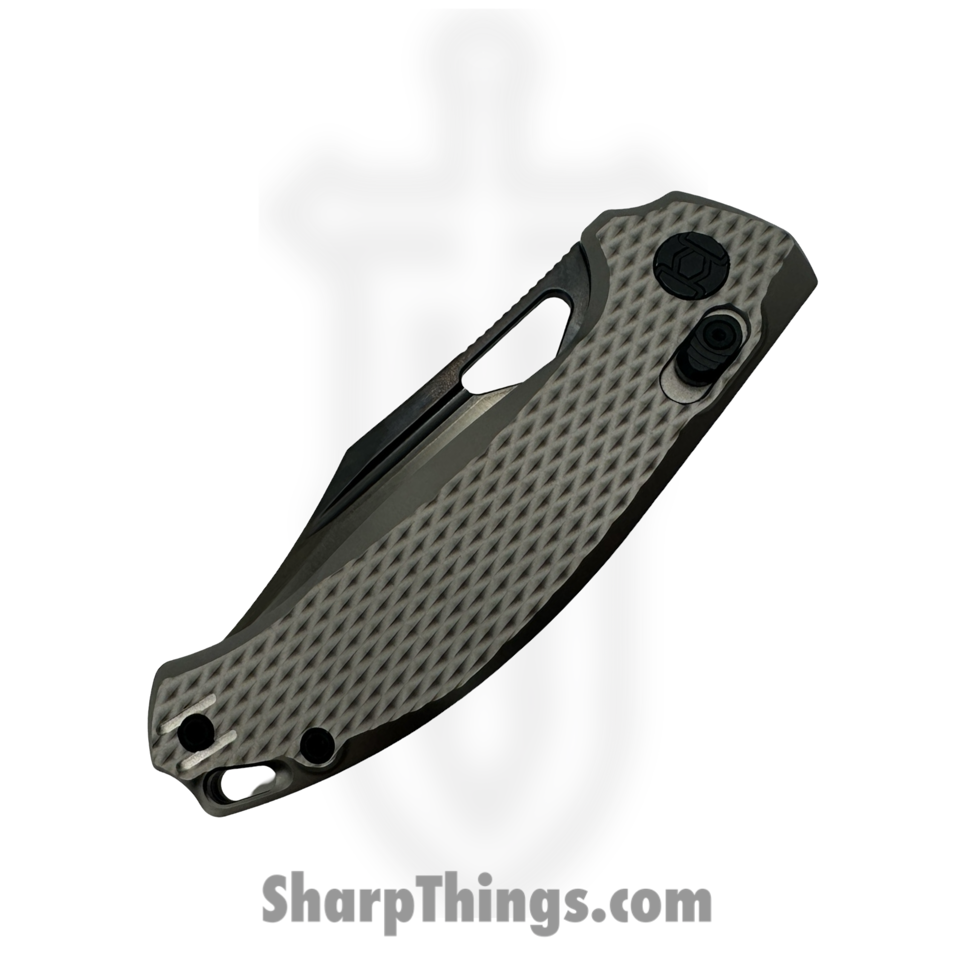 Kunwu - KUNX707T3 - Django Crossbar Lock - Folding Knife - ELMAX DLC Clip Point - Titanium - Textured - Image 3