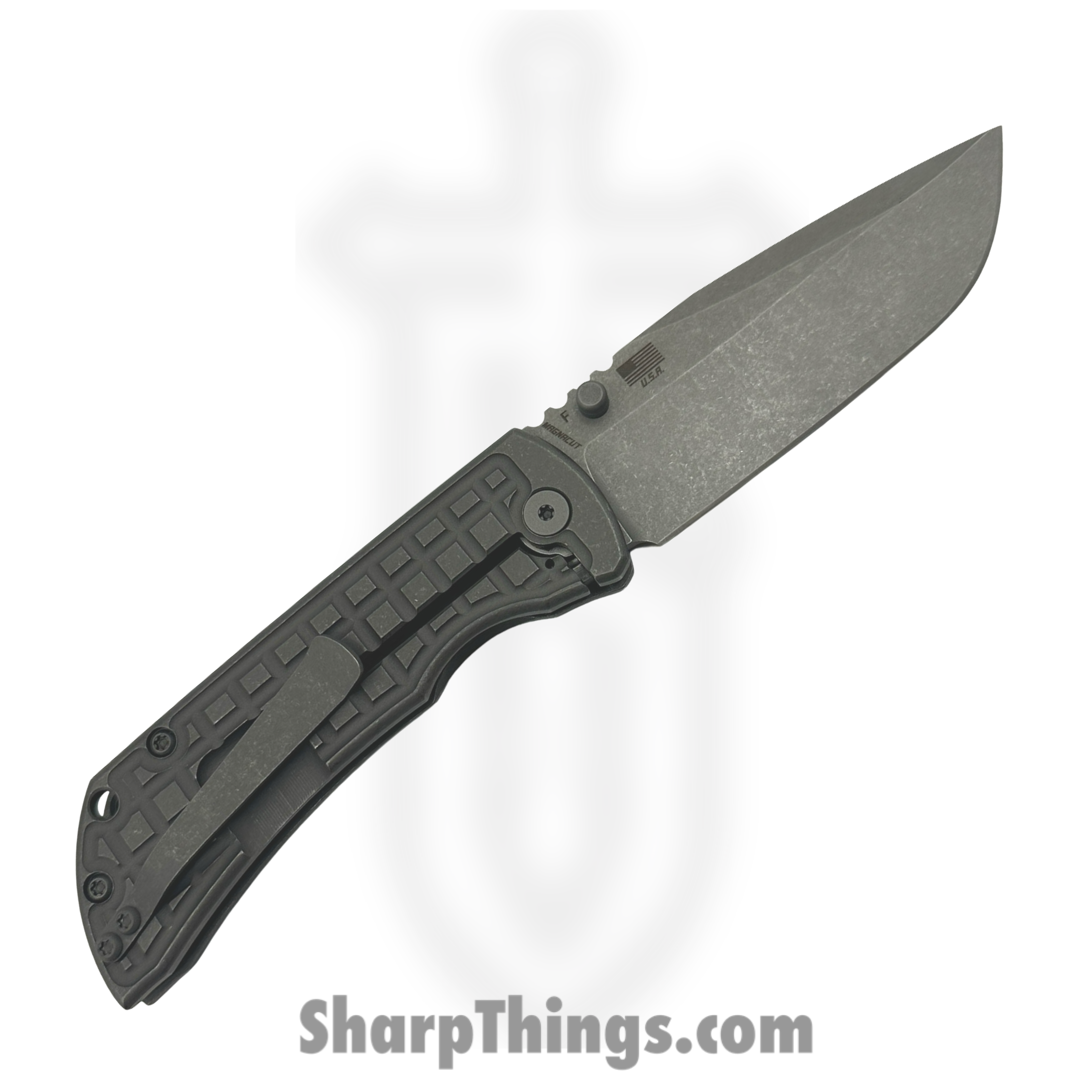 McNees - MAC235ATFGTI - Mac2 3.5in - Folding Knife - CPM Magnacut Stonewash Spear Point - Titanium - Atomic Frag - Image 2