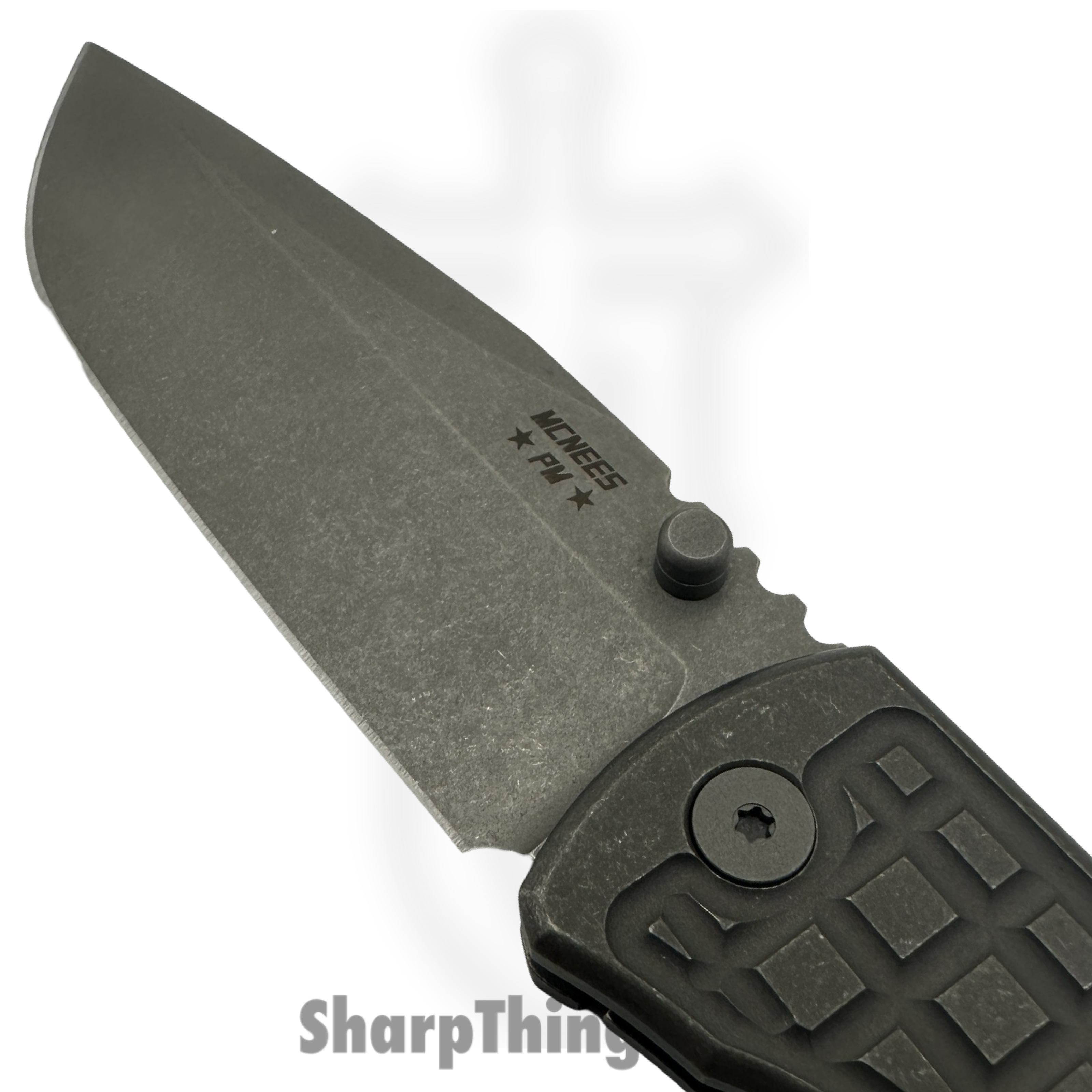 McNees - MAC235ATFGTI - Mac2 3.5in - Folding Knife - CPM Magnacut Stonewash Spear Point - Titanium - Atomic Frag - Image 5