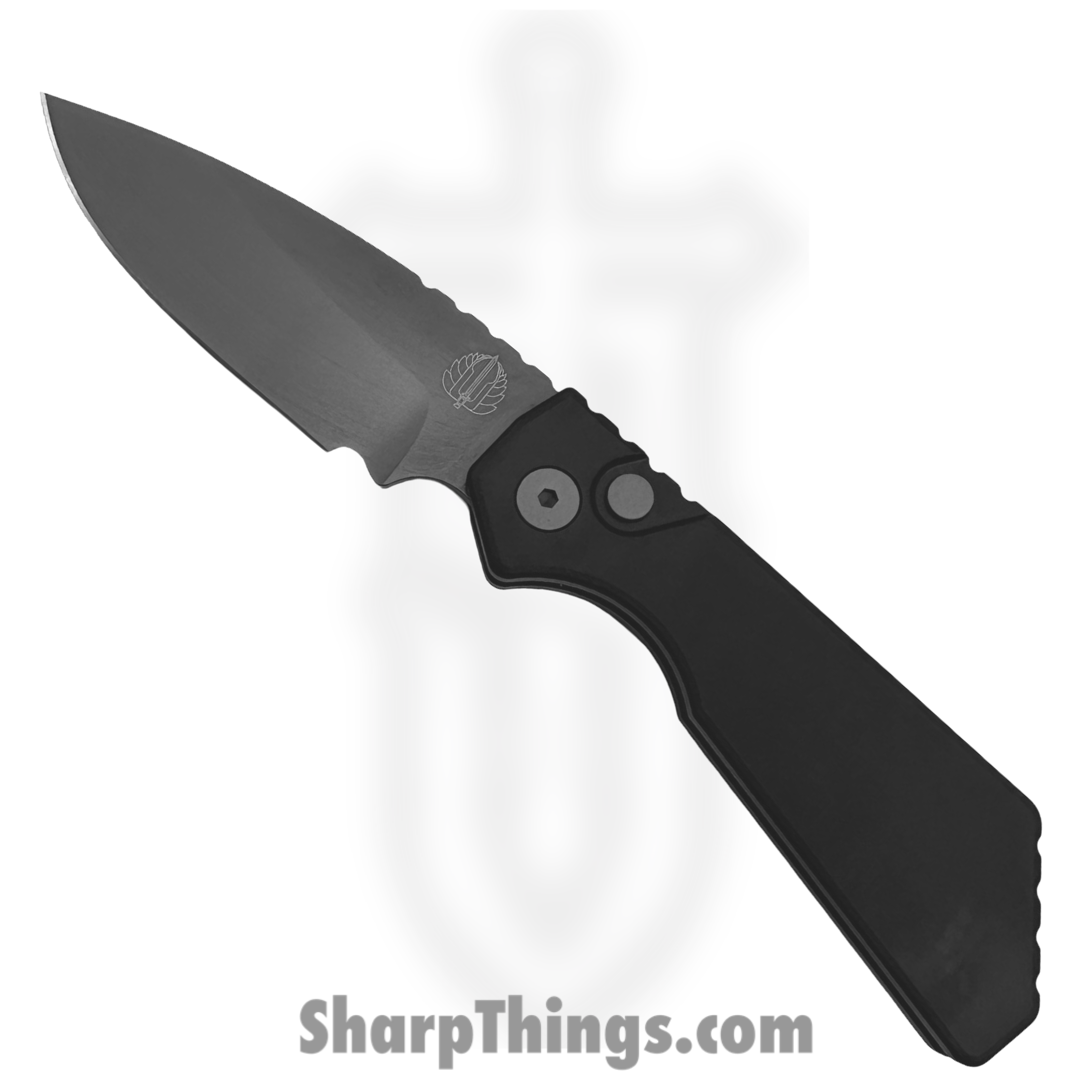 ProTech - PT221 - Strider PT+ - Automatic Knife - CPM MagnaCut Smokey Gray Drop Point - 6061-T6 Aluminum - Black