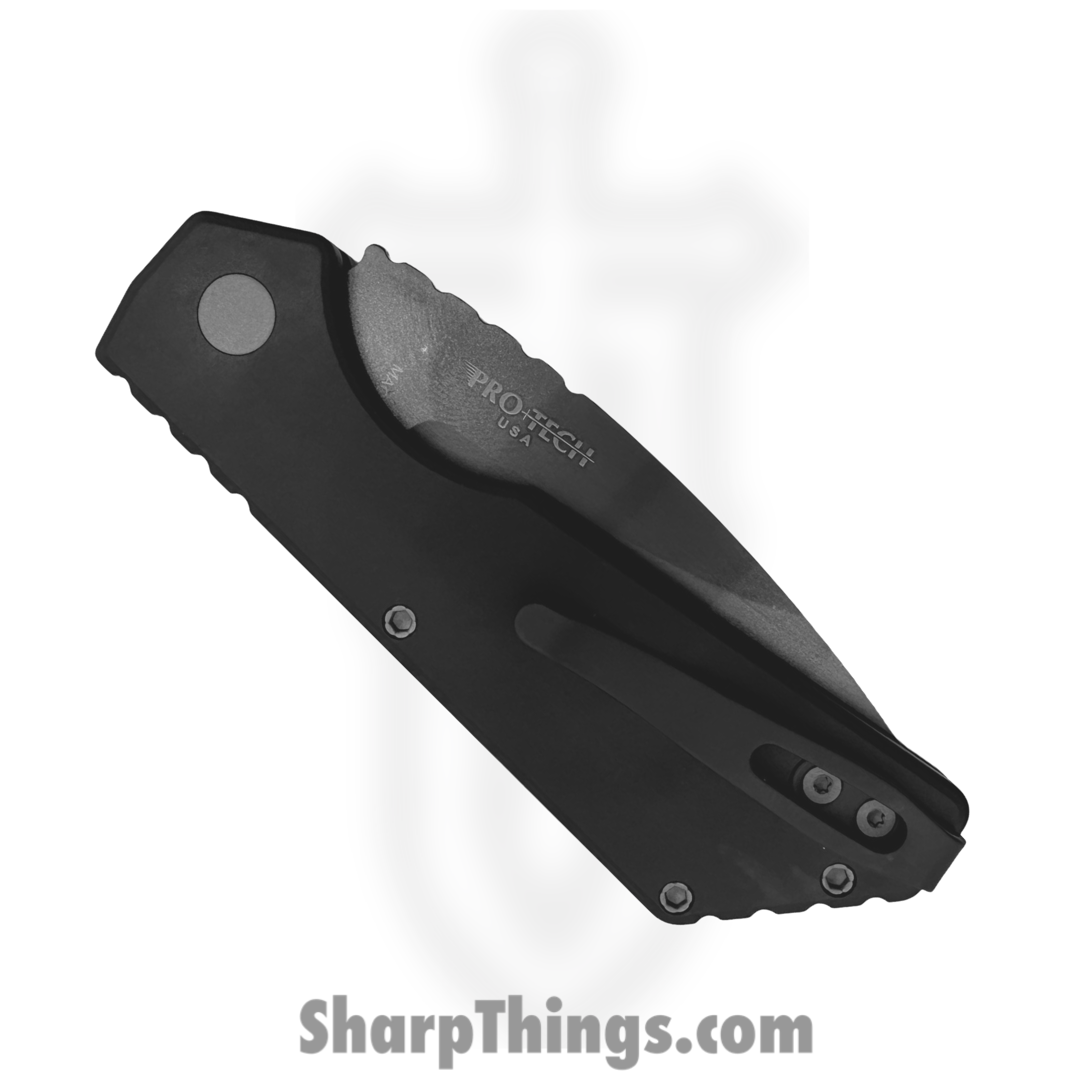 ProTech - PT221 - Strider PT+ - Automatic Knife - CPM MagnaCut Smokey Gray Drop Point - 6061-T6 Aluminum - Black - Image 4