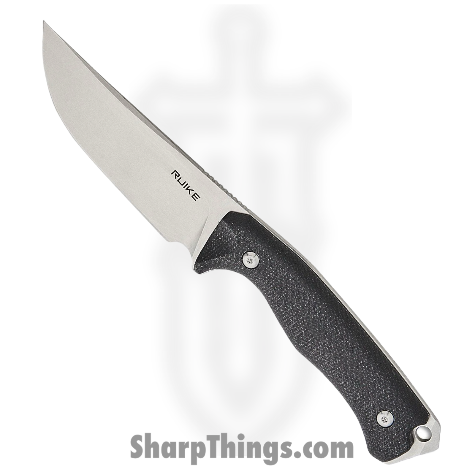 Ruike - RKEF186MB - F186 - Fixed Blade Knife - D2 Stonewash Clip Point - Micarta - Black