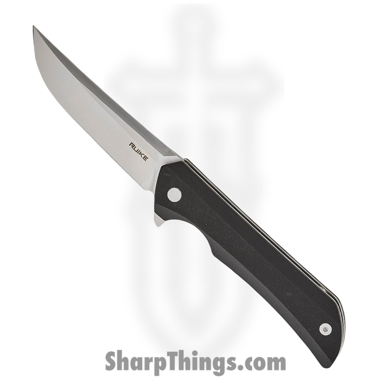 Ruike - RKEP121B - Hussar P121 - Folding Knife - 14C28N Sandvik Satin Trailing Point - G10 - Black