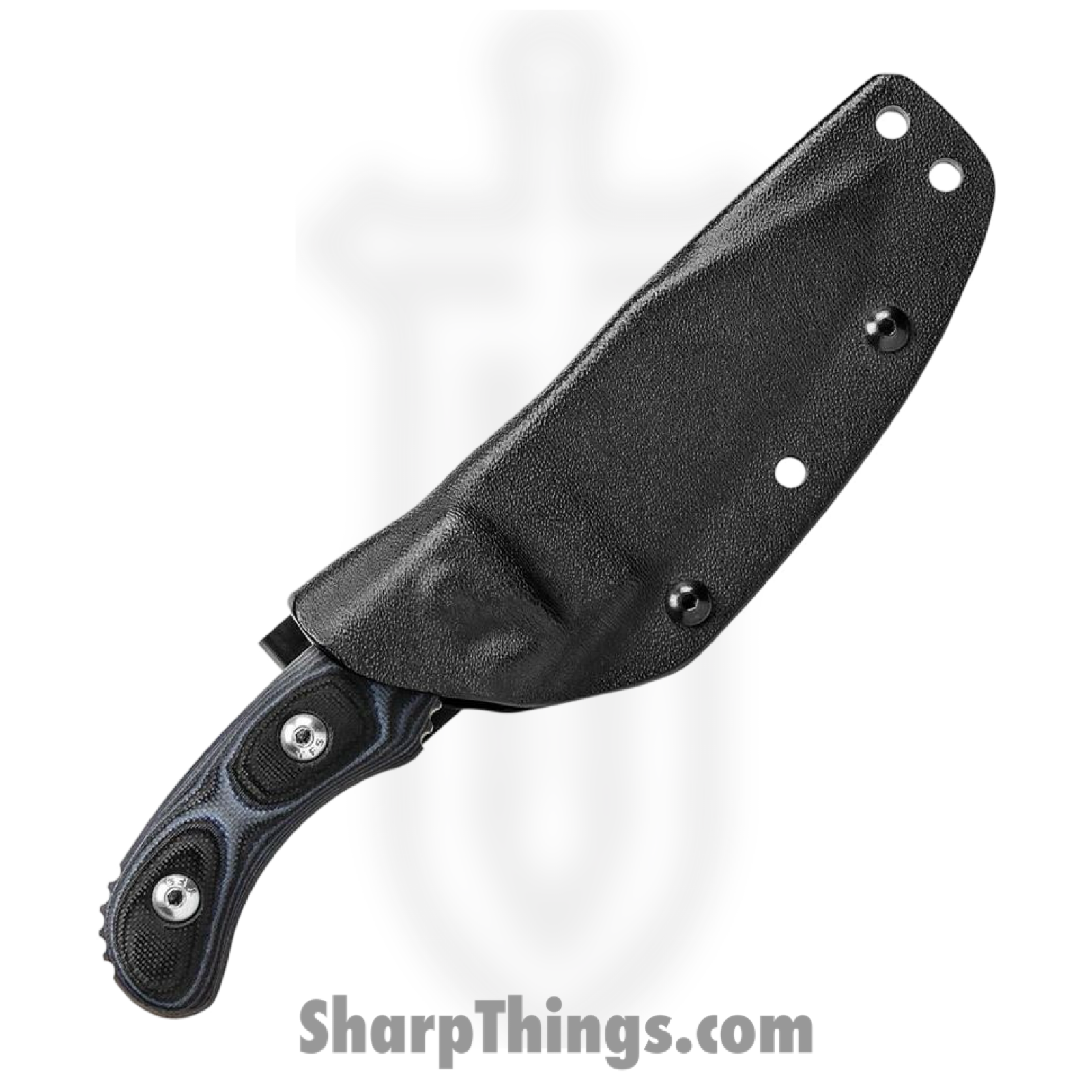 Tops - TPDEUT03 - Delta Unit 3 - Fixed Blade Knife - 1095 HC Coated Hunters Point - G10 - Black Blue - Image 3