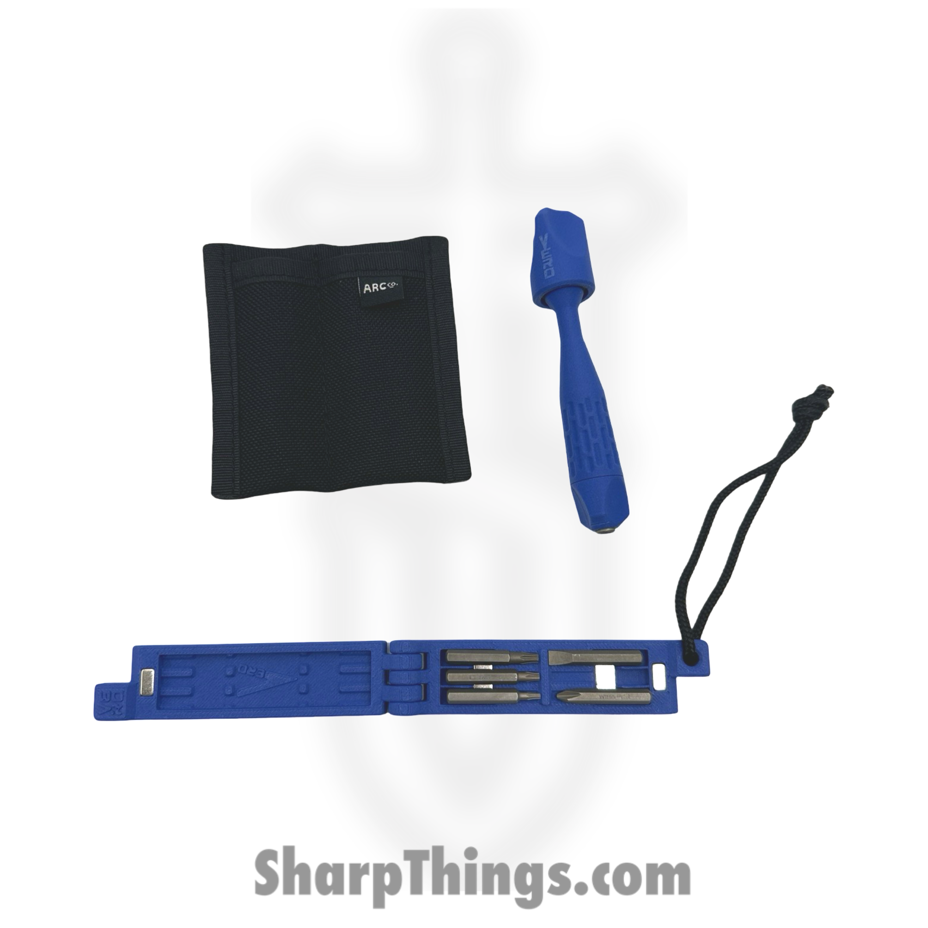 Vero Engineering - VE-VtxL-kit-Blu - Vortex Lite Kit - Driver Bit Holder Case - 3D Printed Carbon Fiber Infused Thermo-Plastic - Blue - Image 3