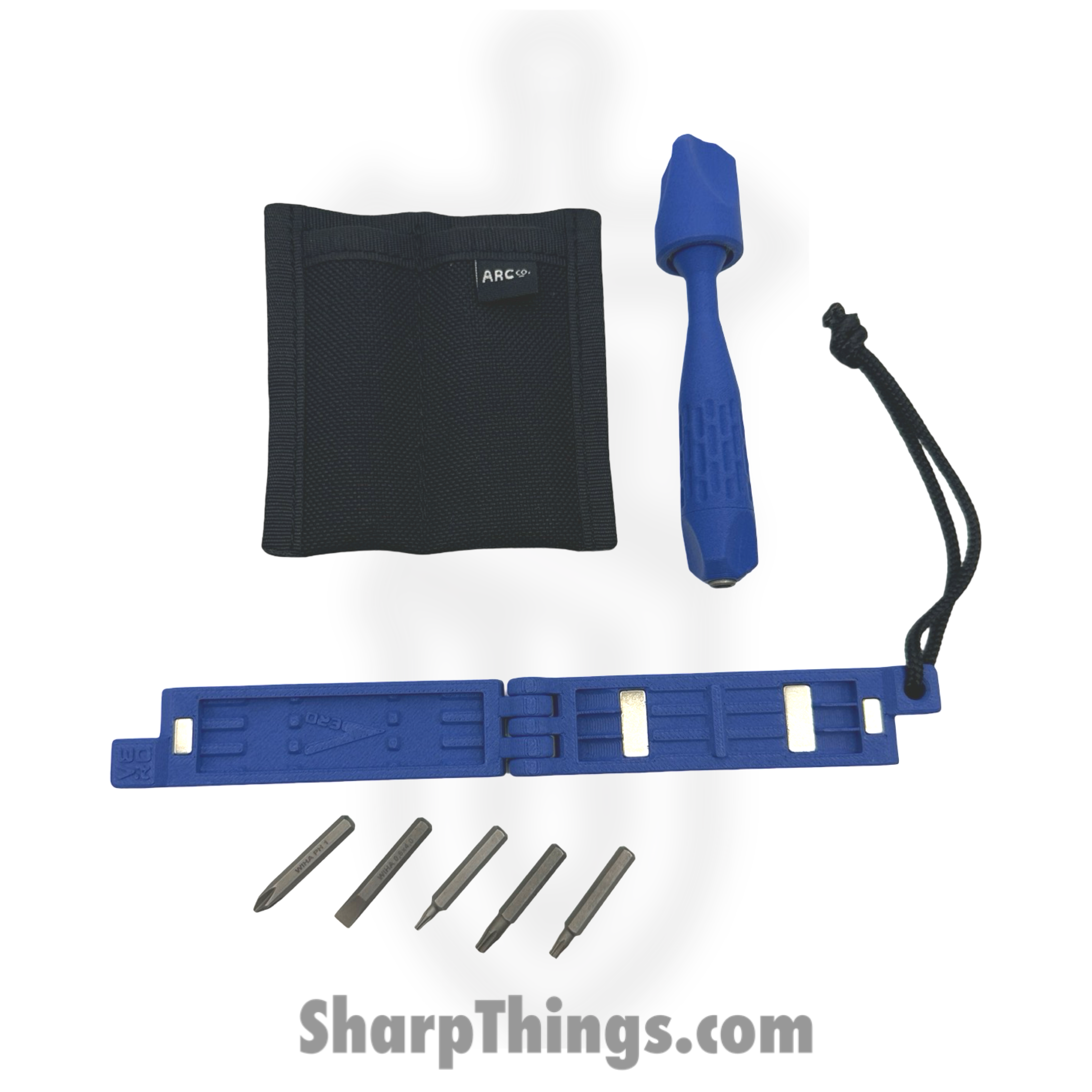 Vero Engineering - VE-VtxL-kit-Blu - Vortex Lite Kit - Driver Bit Holder Case - 3D Printed Carbon Fiber Infused Thermo-Plastic - Blue - Image 4